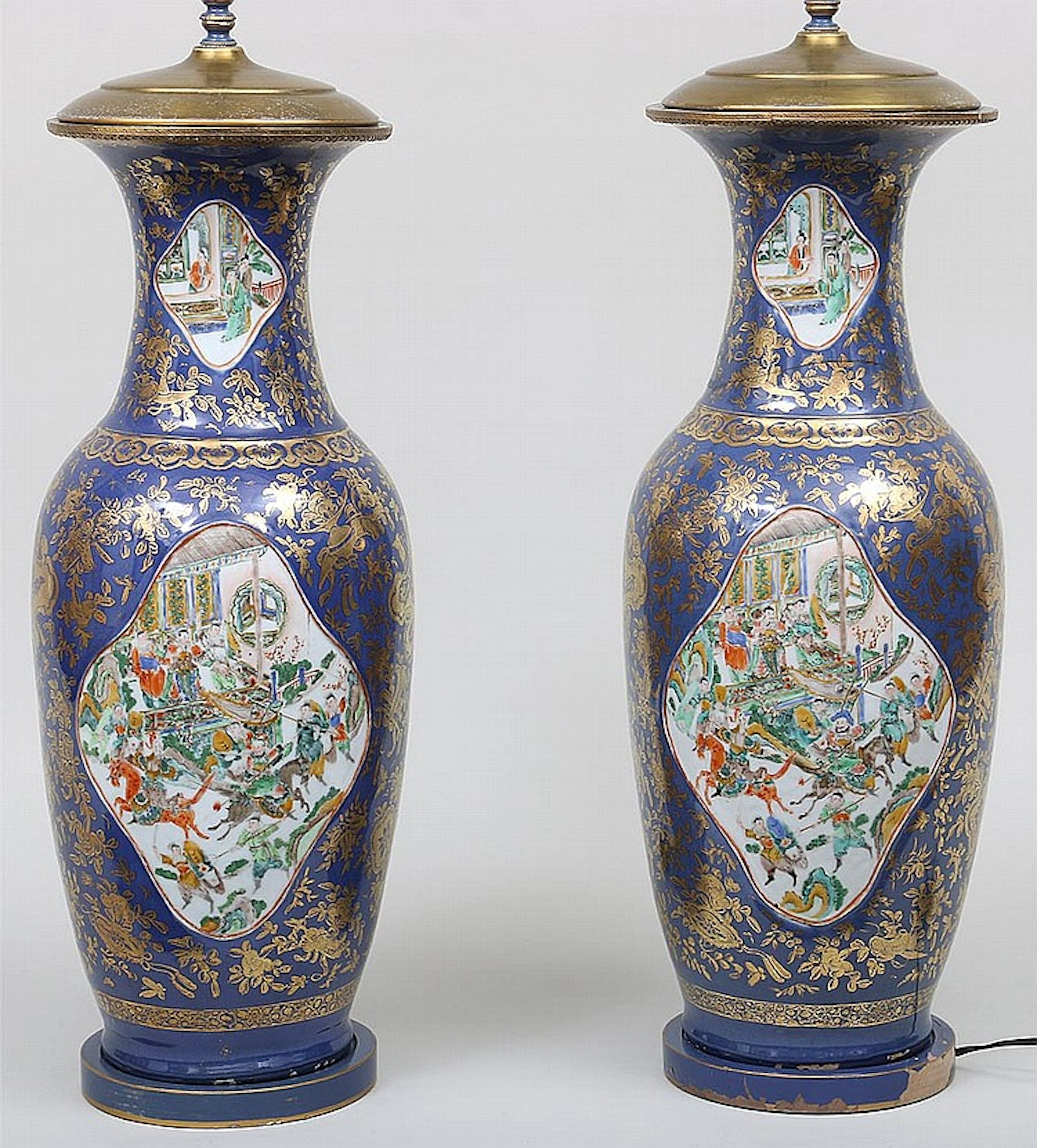 Pair of large Chinese porcelain vases