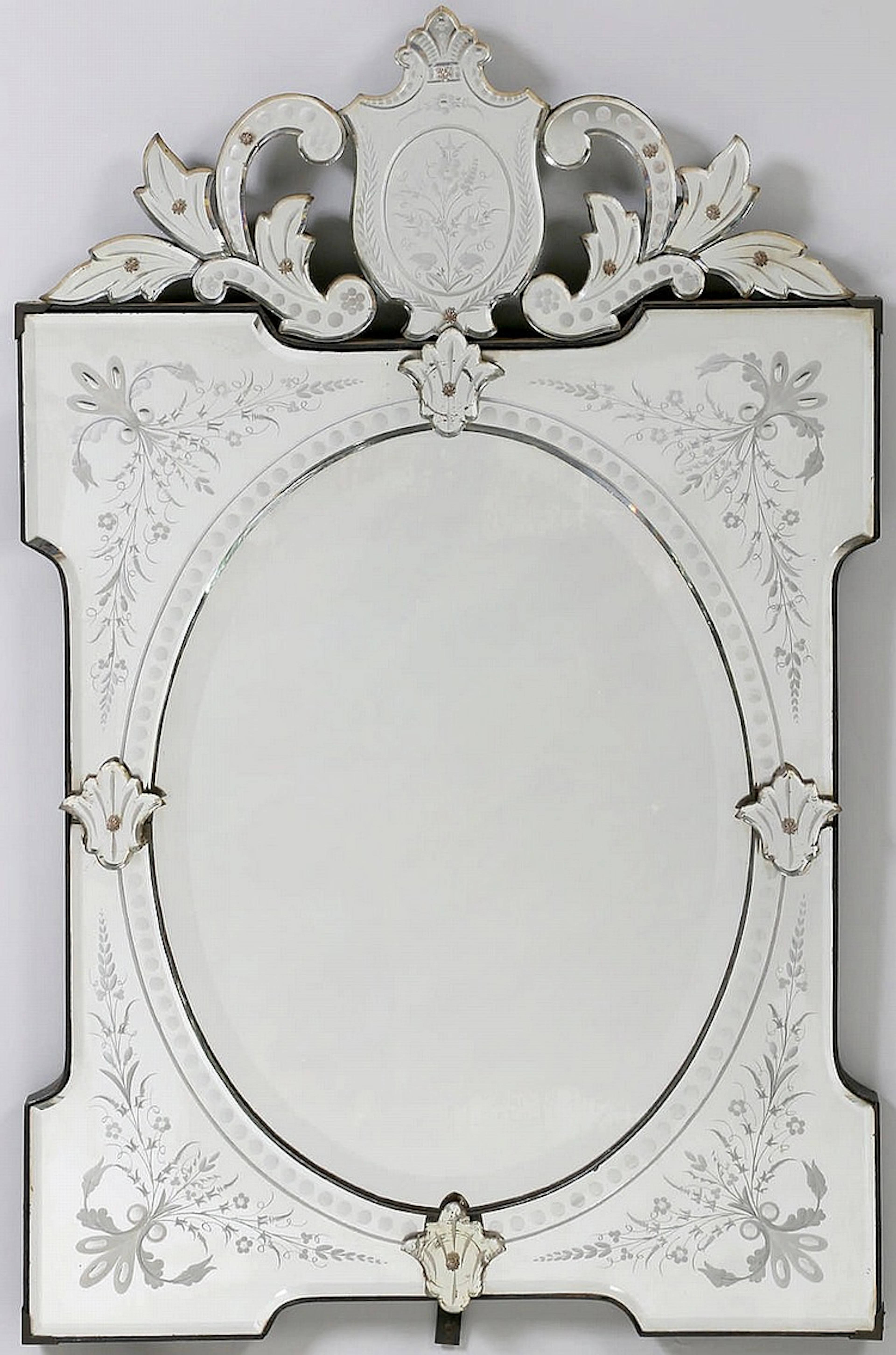 Venetian beveled glass mirror
