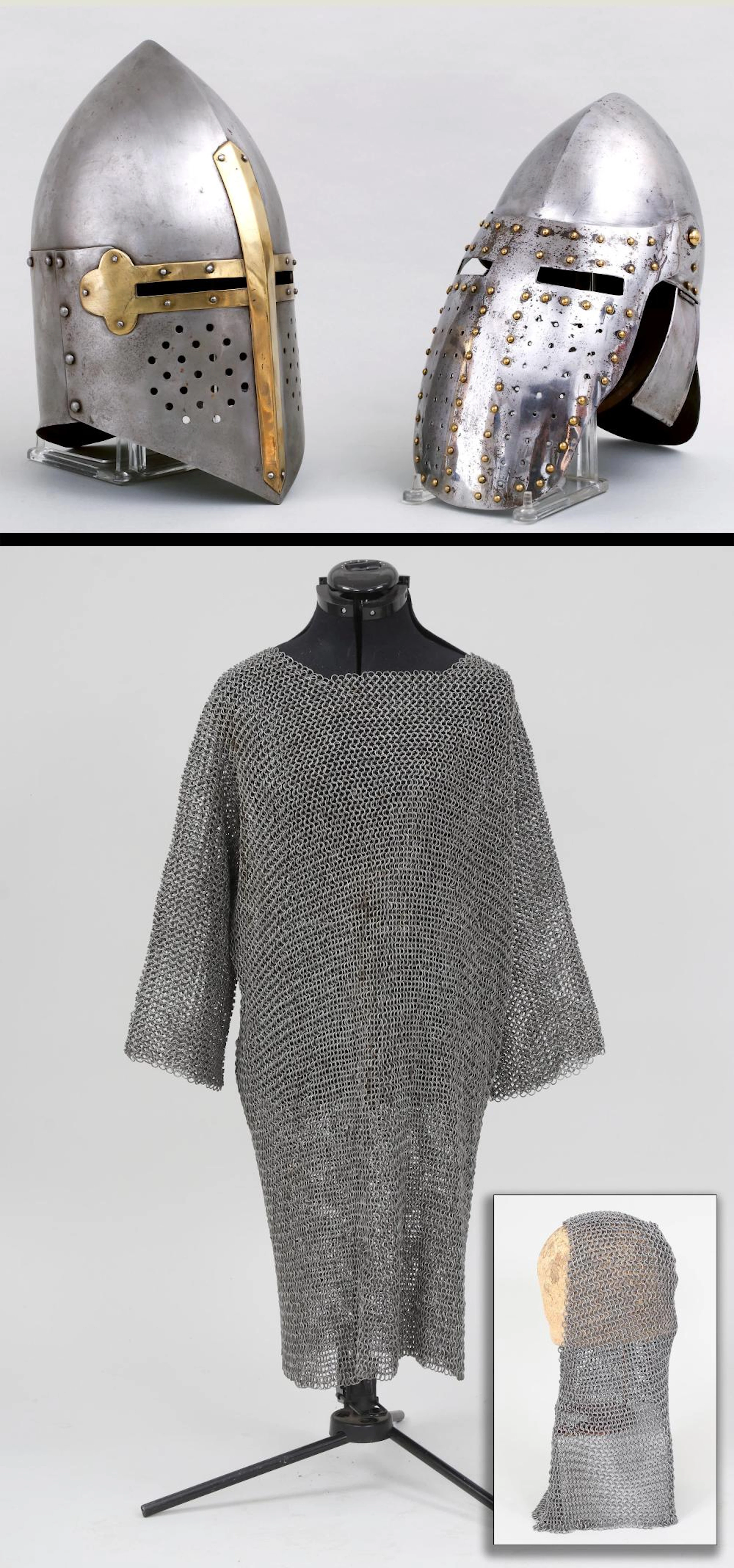 Set of (4) Medieval style items