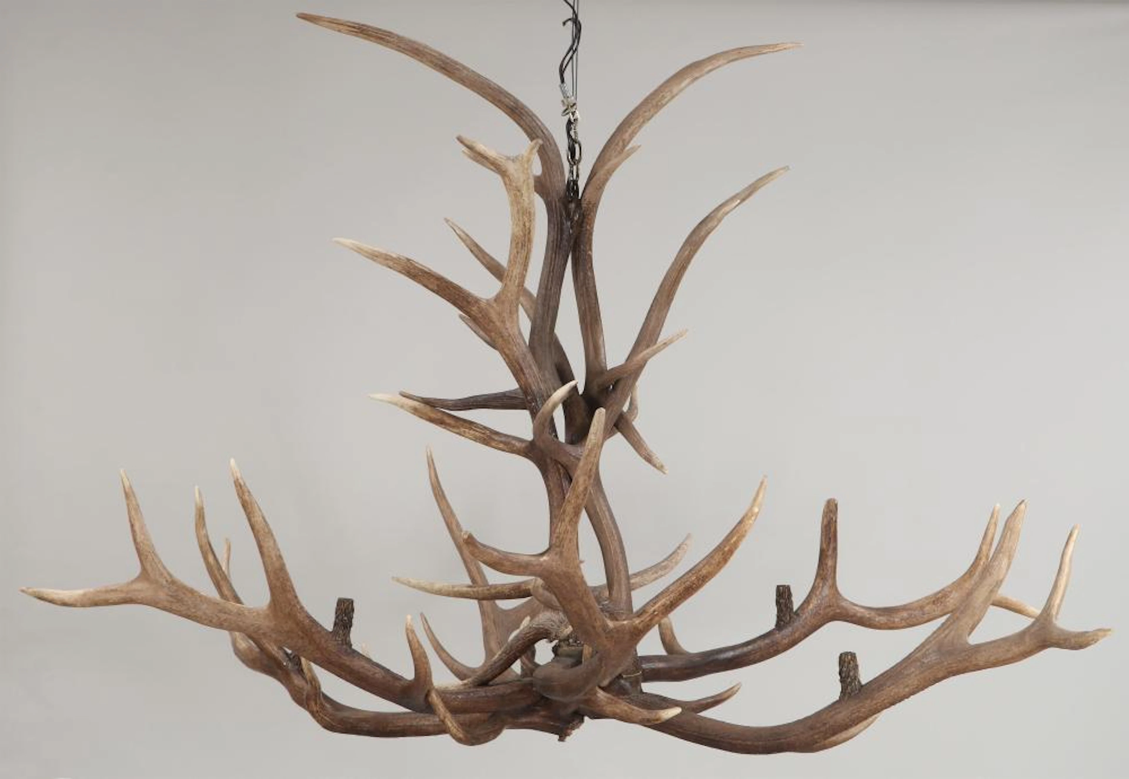 Large Elk antler six-light chandelier
