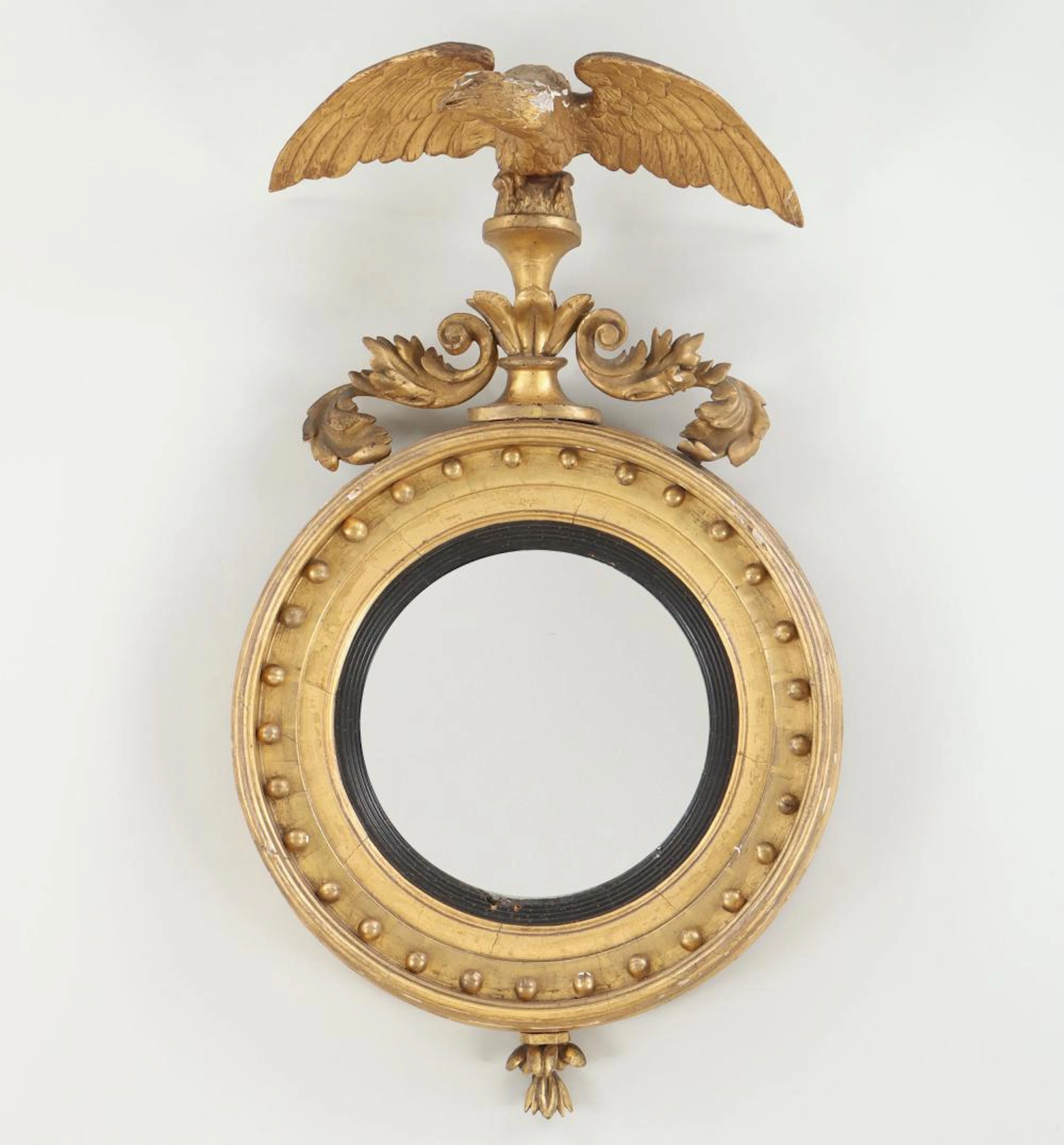 American Federal-style giltwood bull's eye mirror