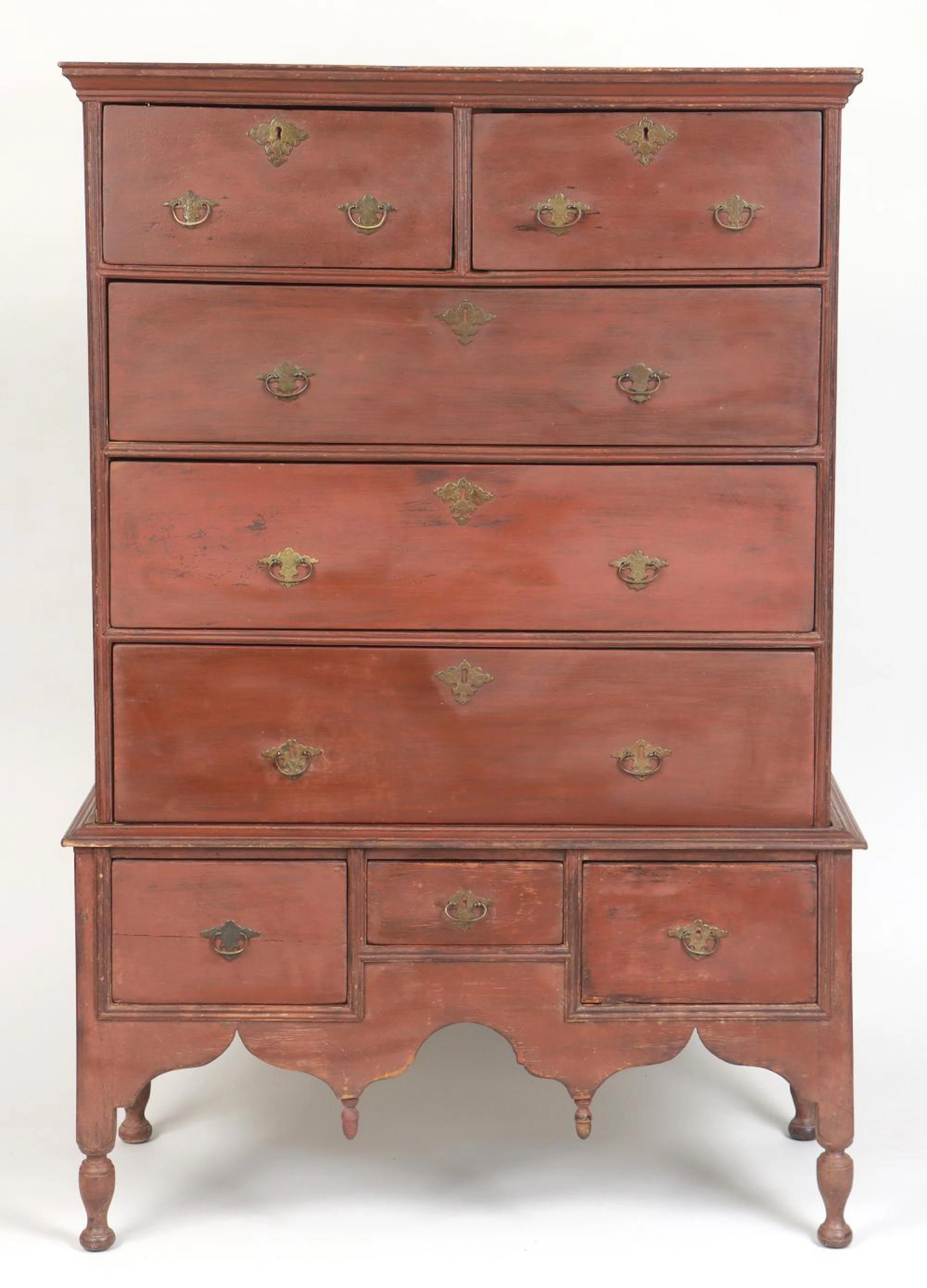 William and Mary painted American highboy