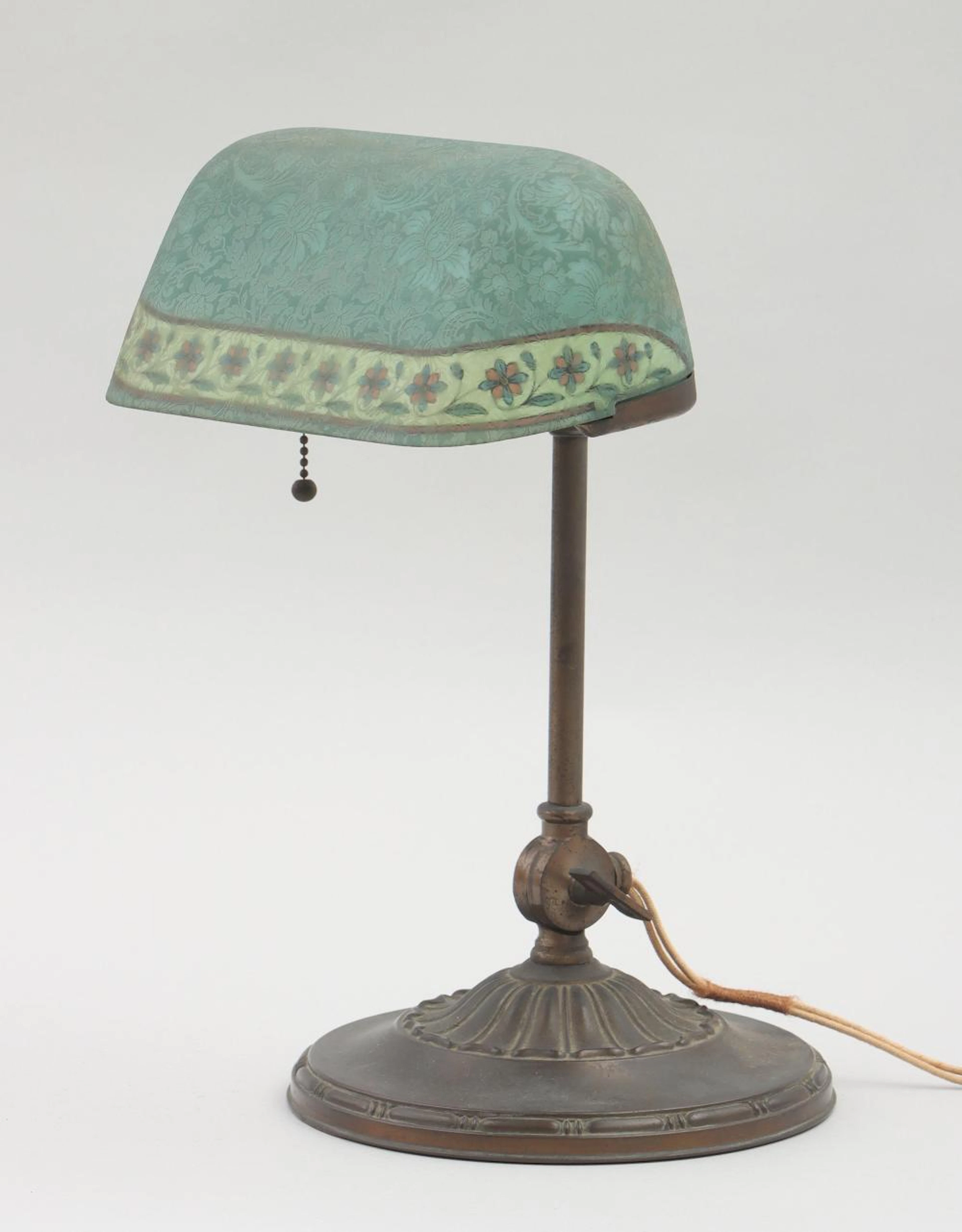 Emeralite adjustable bronze banker's lamp