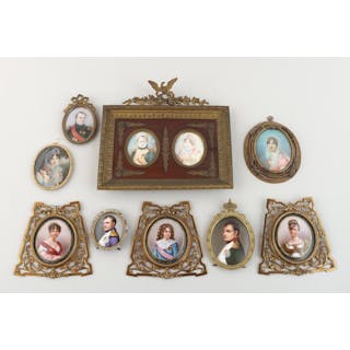 Group of (10) Napoleonic portrait miniatures