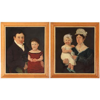 Pair of 19th century British School portraits
