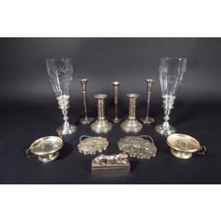Silver Collection incl. 3 Cartier Bud Vases et al.
