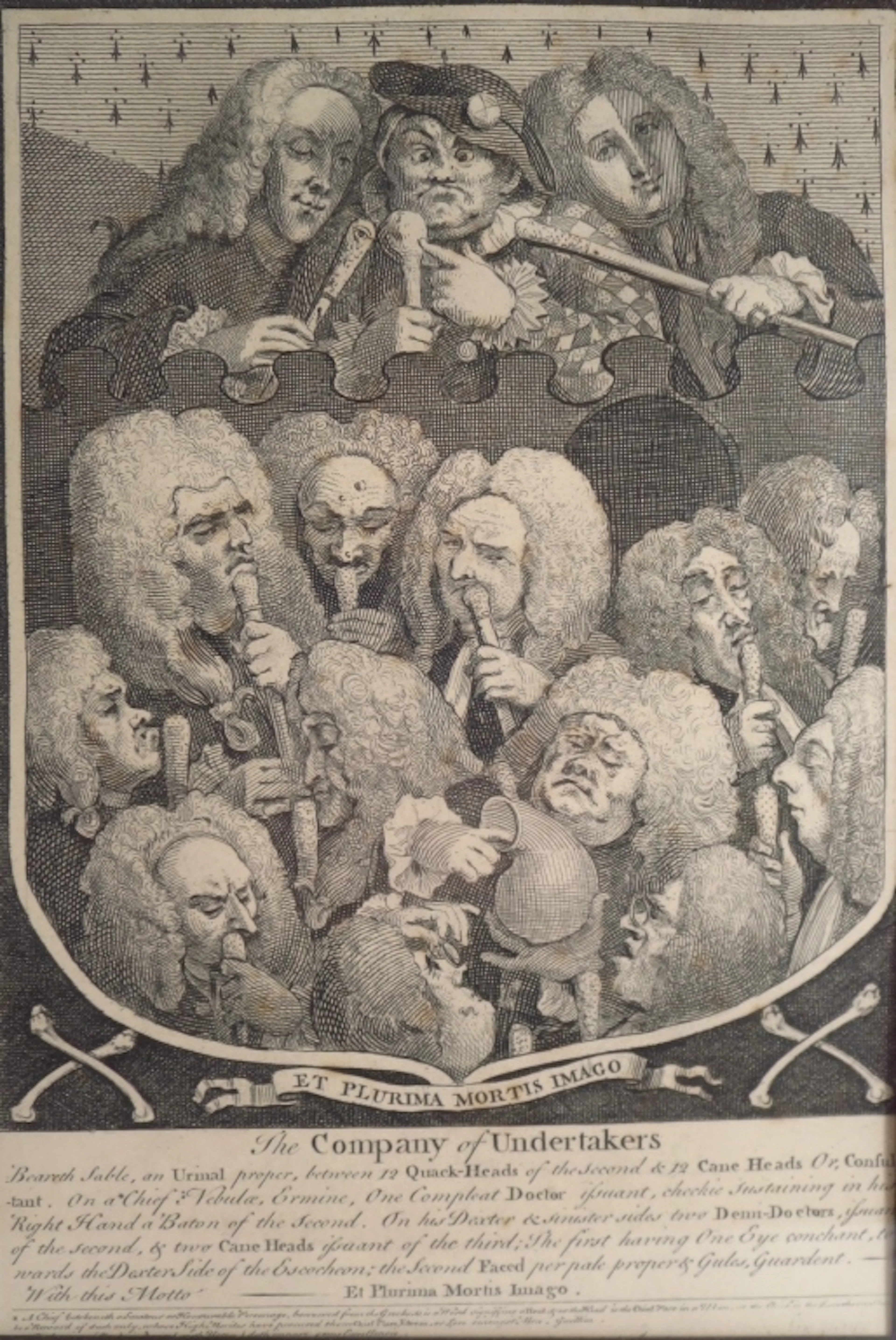 2 William Hogarth Company of Undertakers Engraving