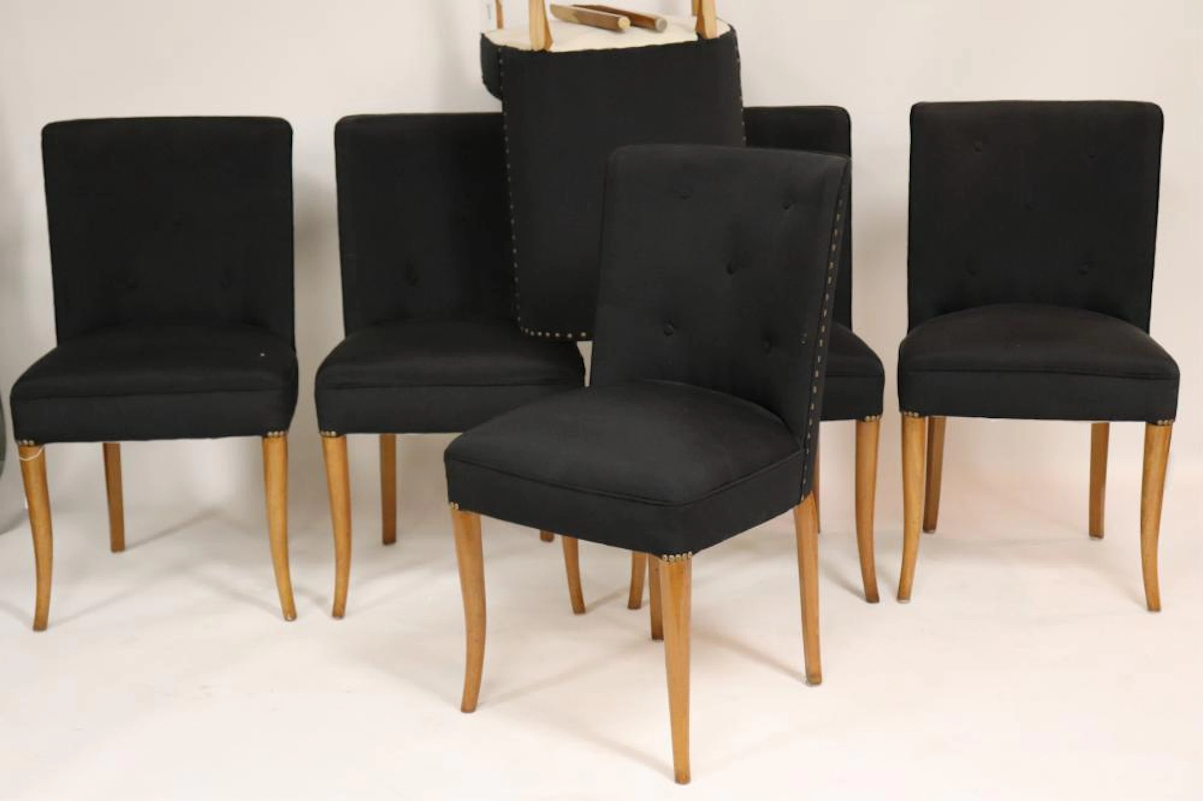 SET OF 6 TH ROBSJOHN GIBBINGS FOR WIDDICOMB CHAIRS