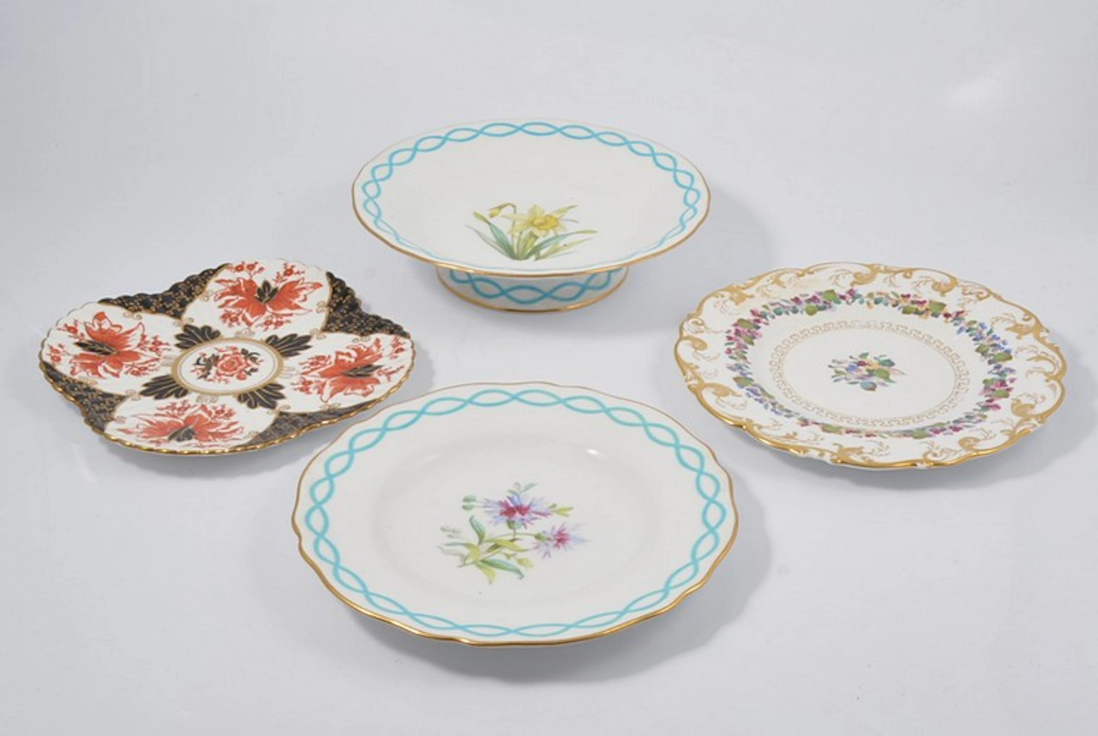 Four decorative plates