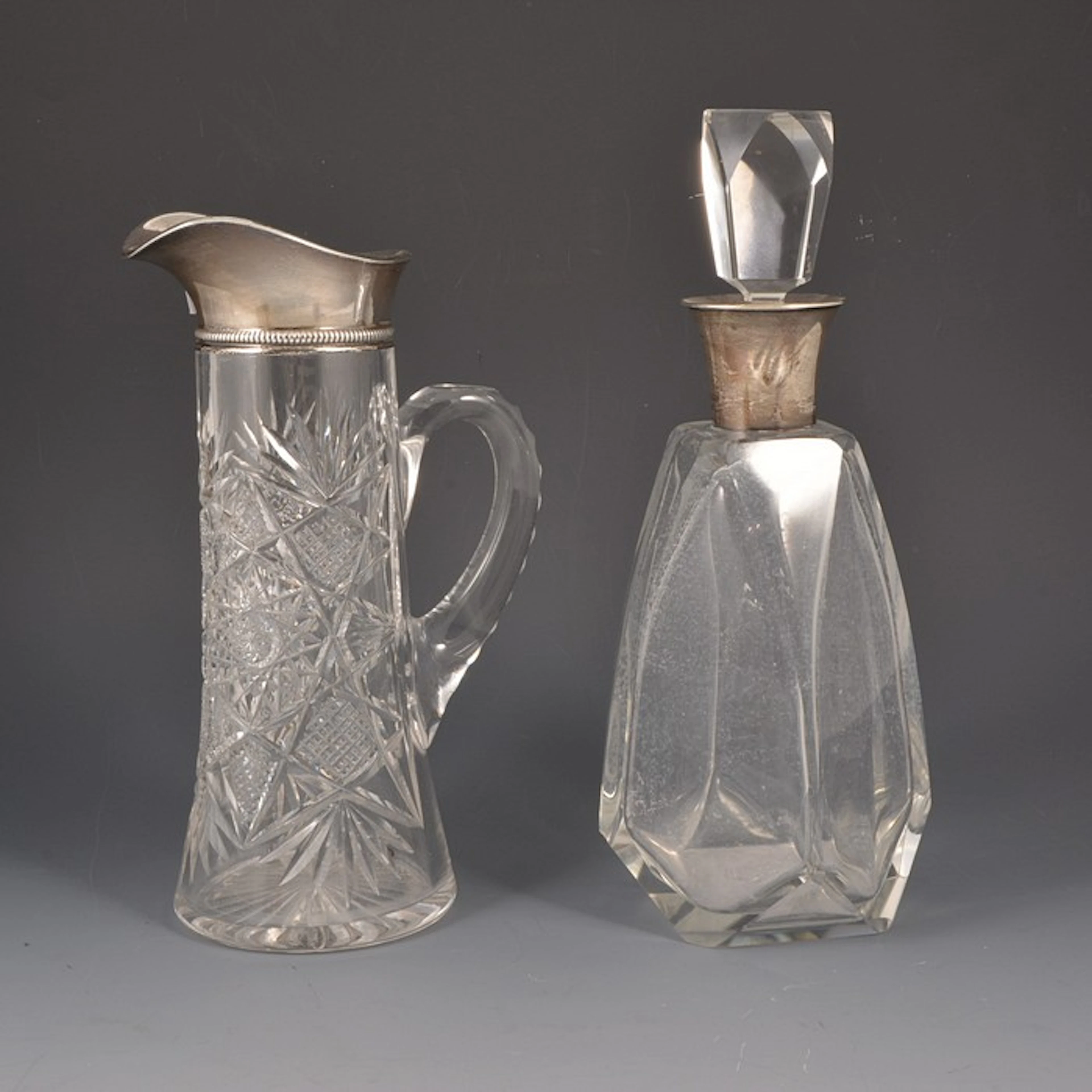 Cut glass jug