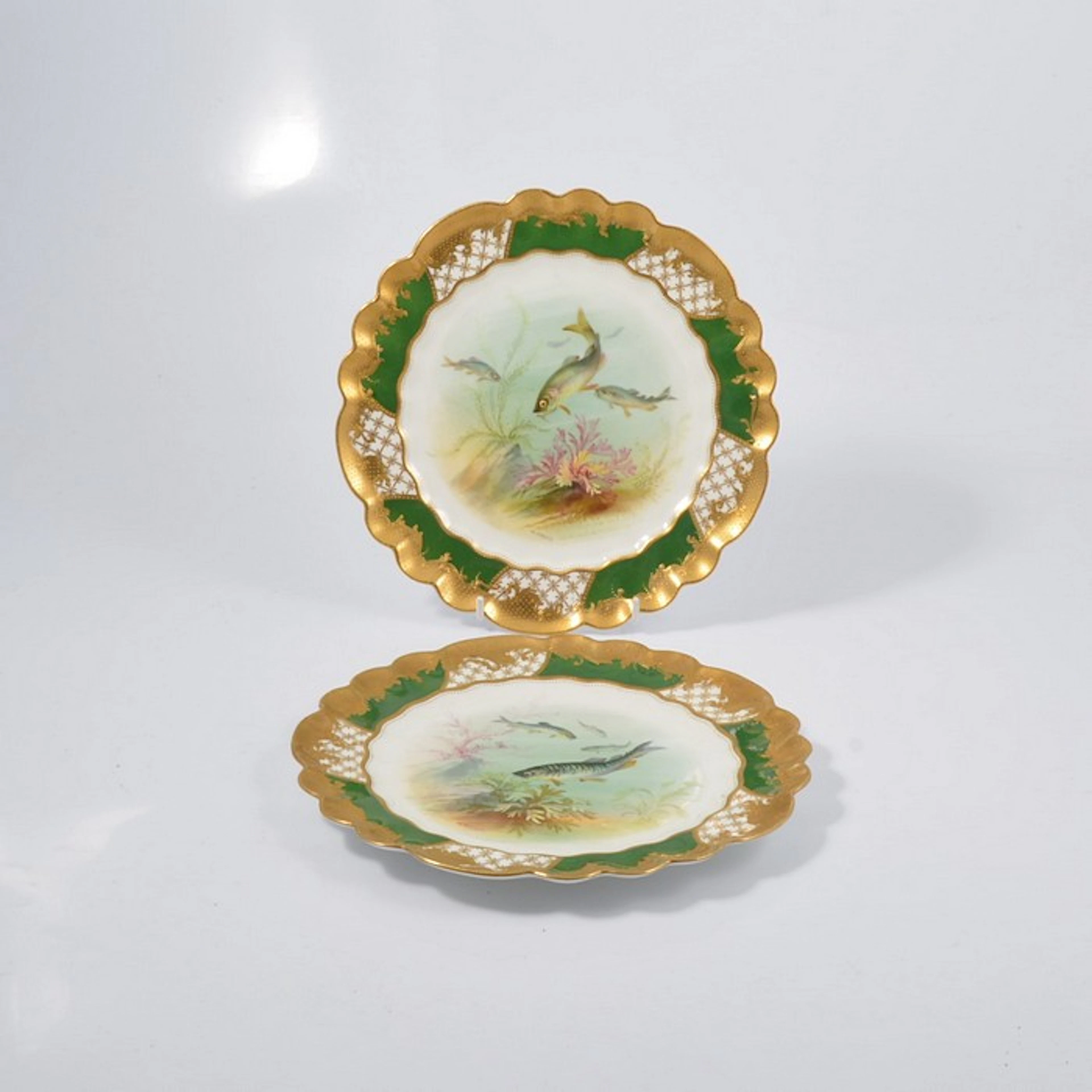 Pair of George Jones china cabinet plates