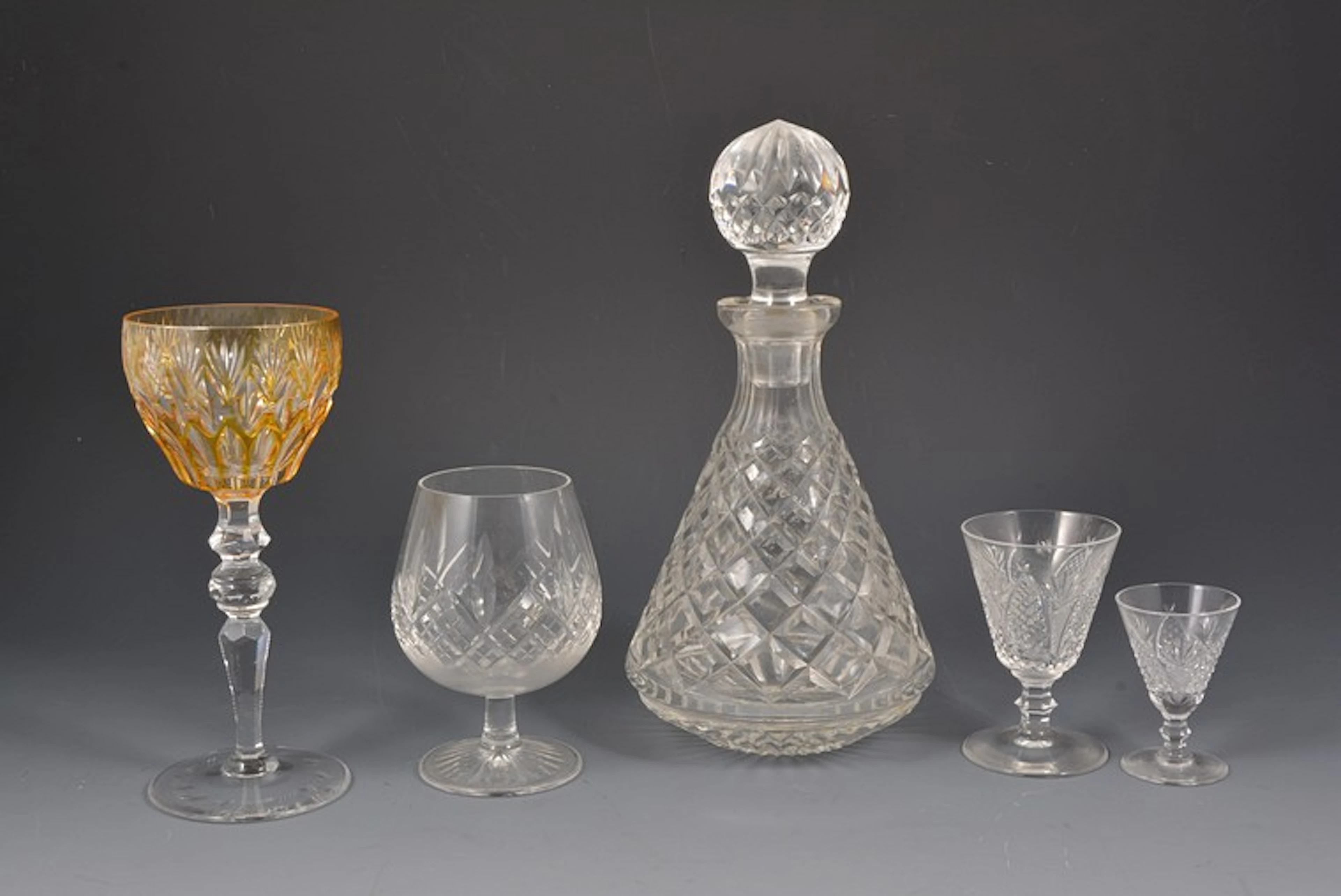 Collection of cut glass