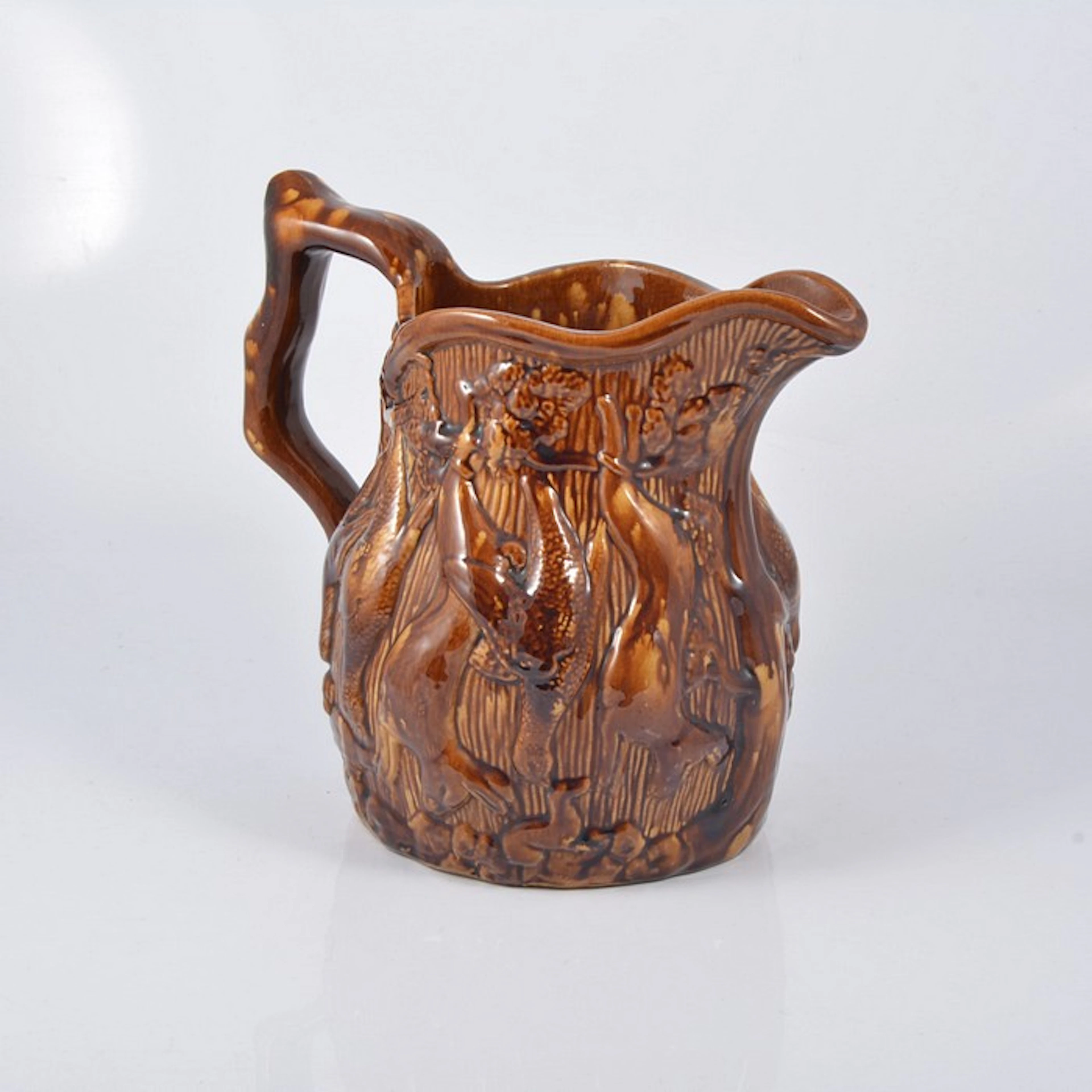 Nottingham type glazed stoneware jug