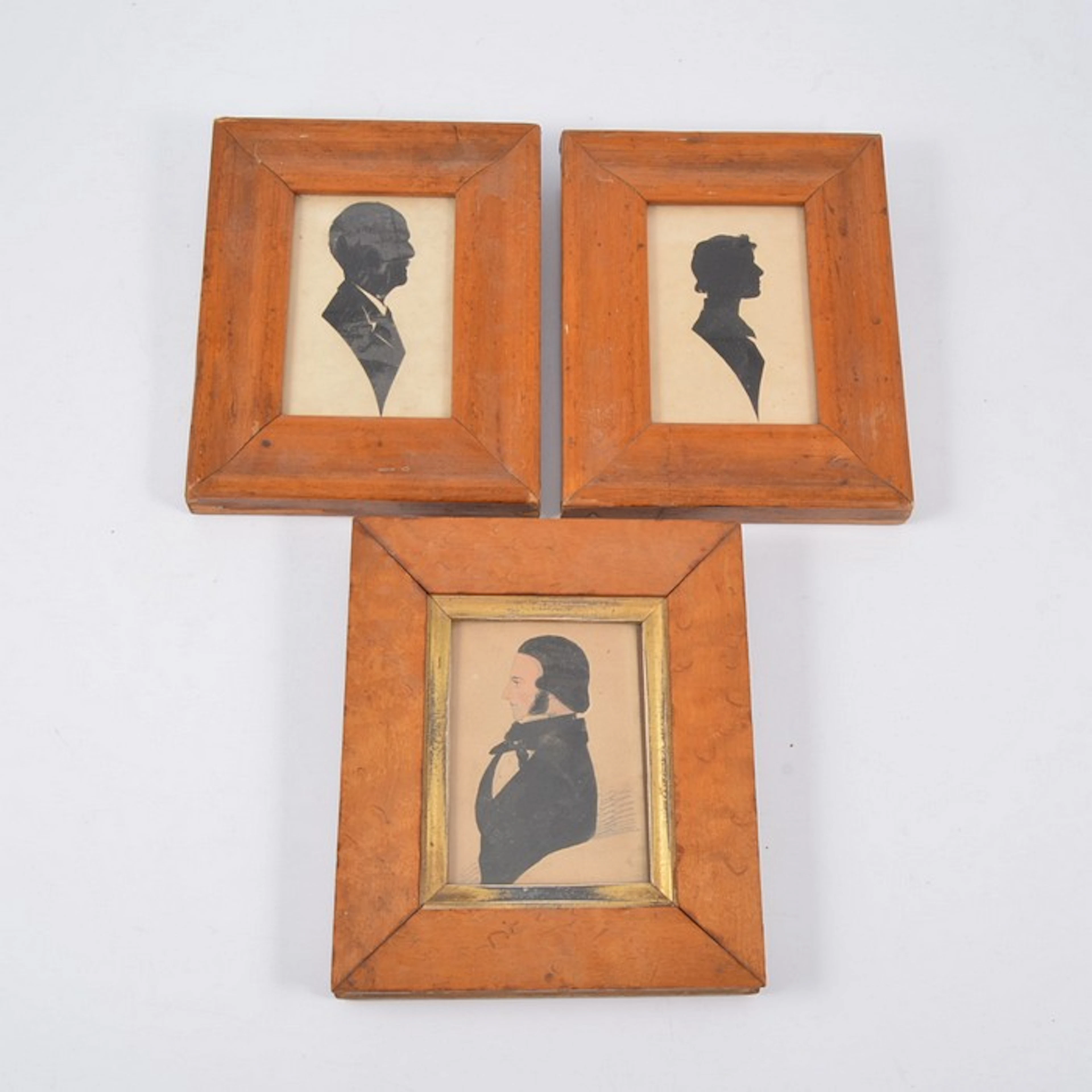 Victorian silhouette profile portrait