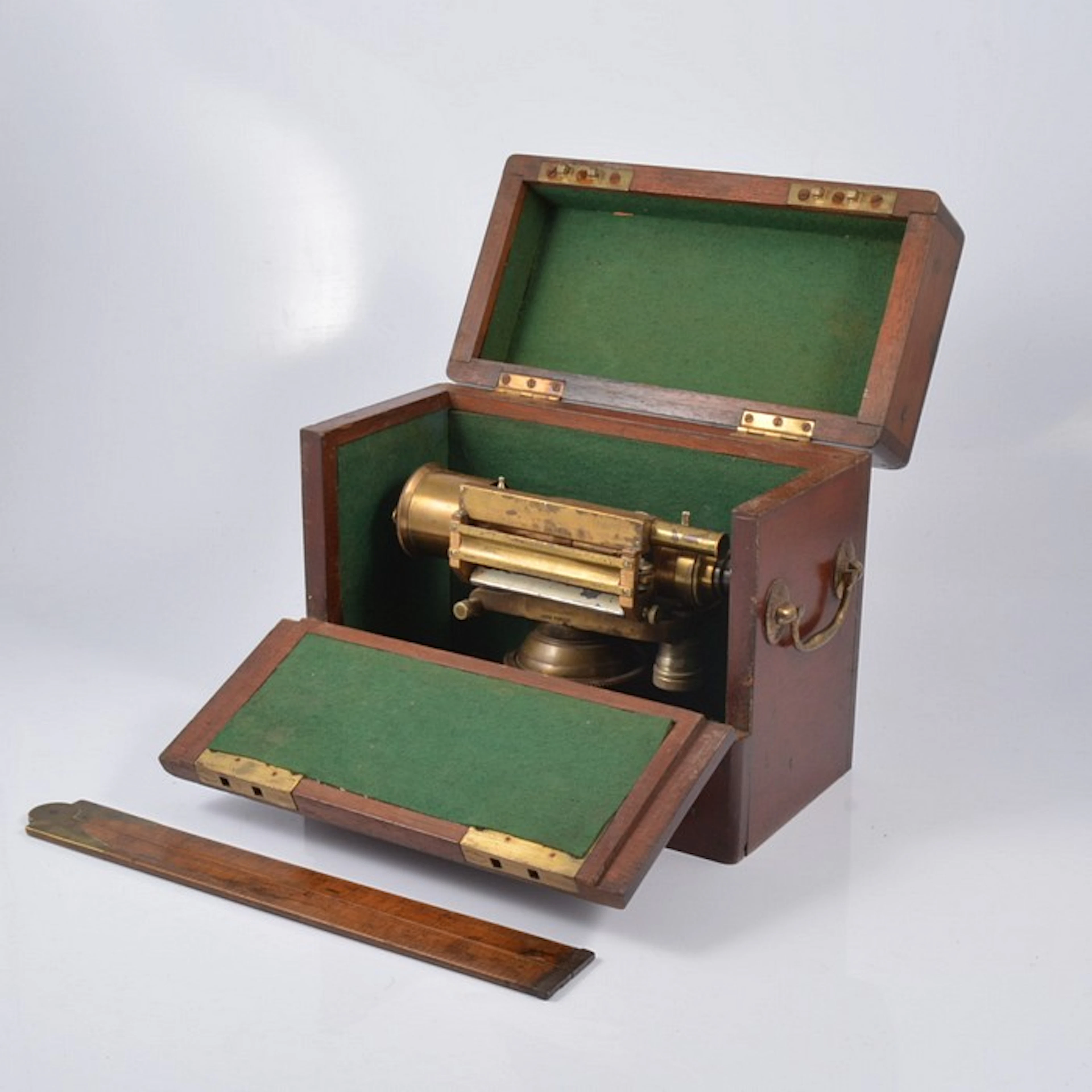 A Theodolite in a mahogany case