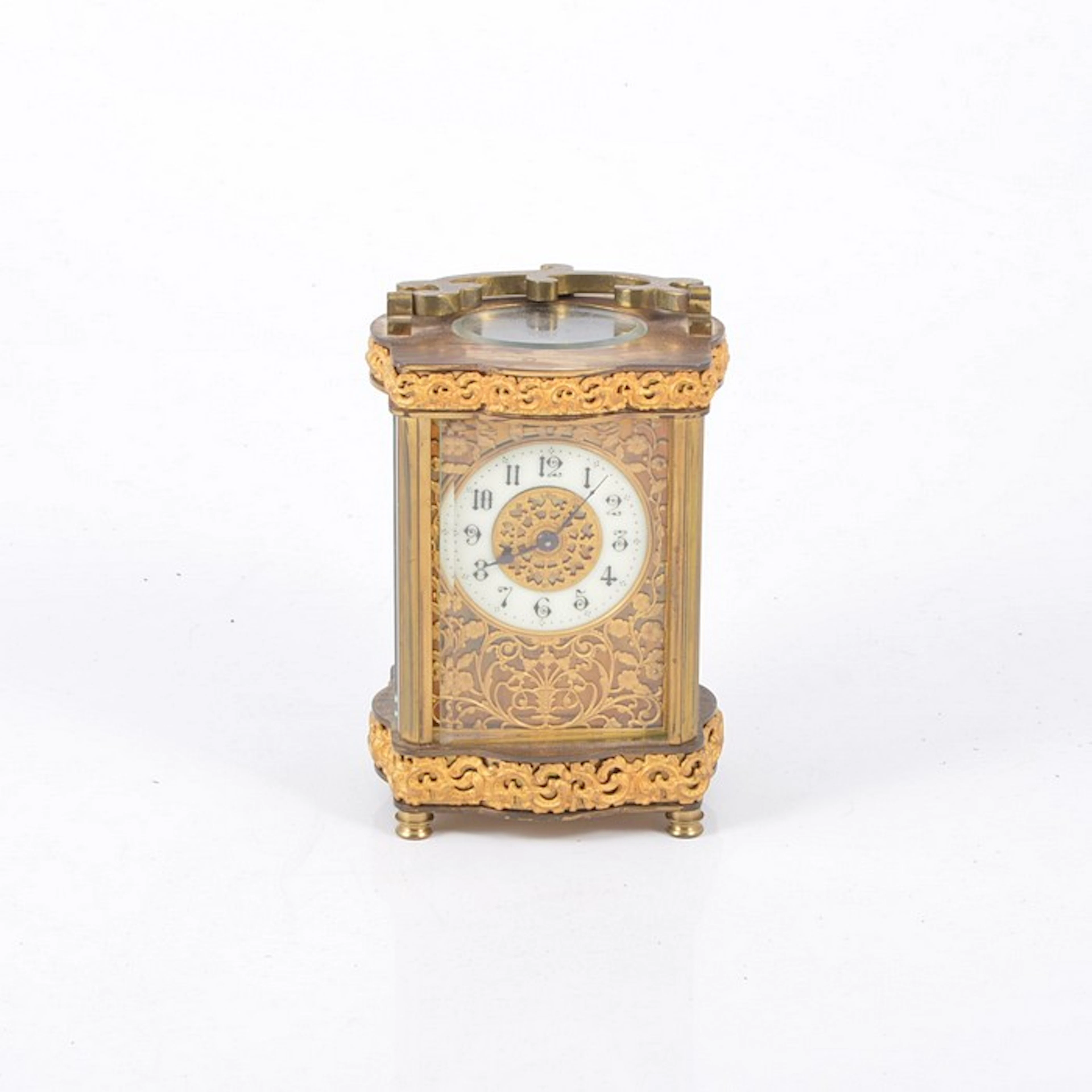 French brass-cased carriage clock