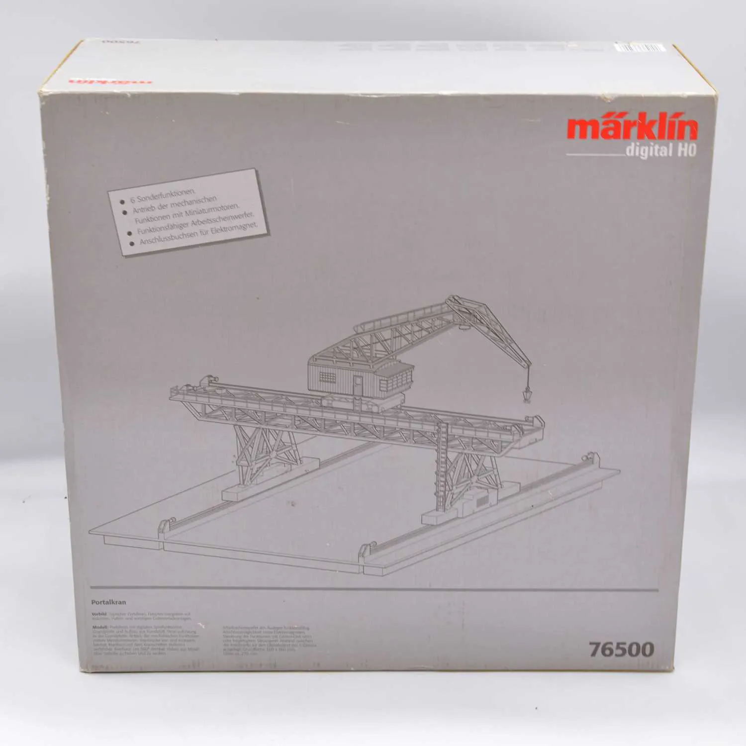 M&Auml;RKLIN 313421 Gru Motorizzata Per Modellismo Ferroviario - Scala 76500 / T66105, Nuovo In Scatola
