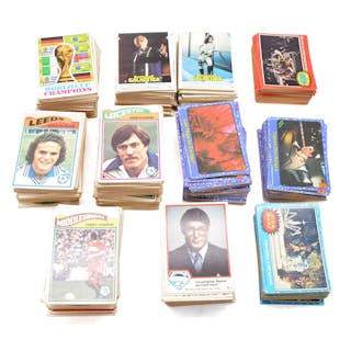 Star Wars red and blue cards, Battlestar Galactica, Superman and football cards