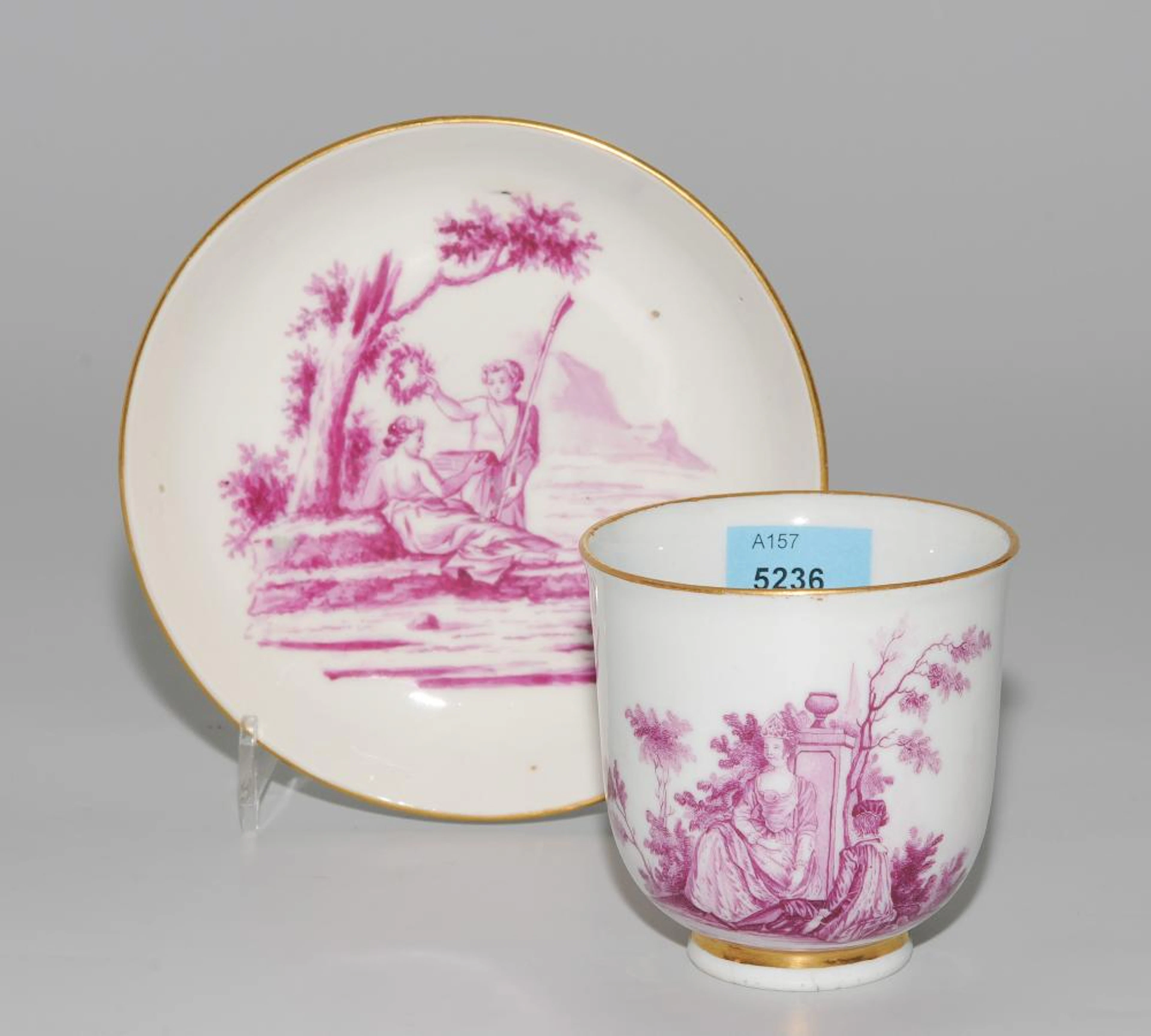 MEISSEN, TASSE MIT UNTERTASSE