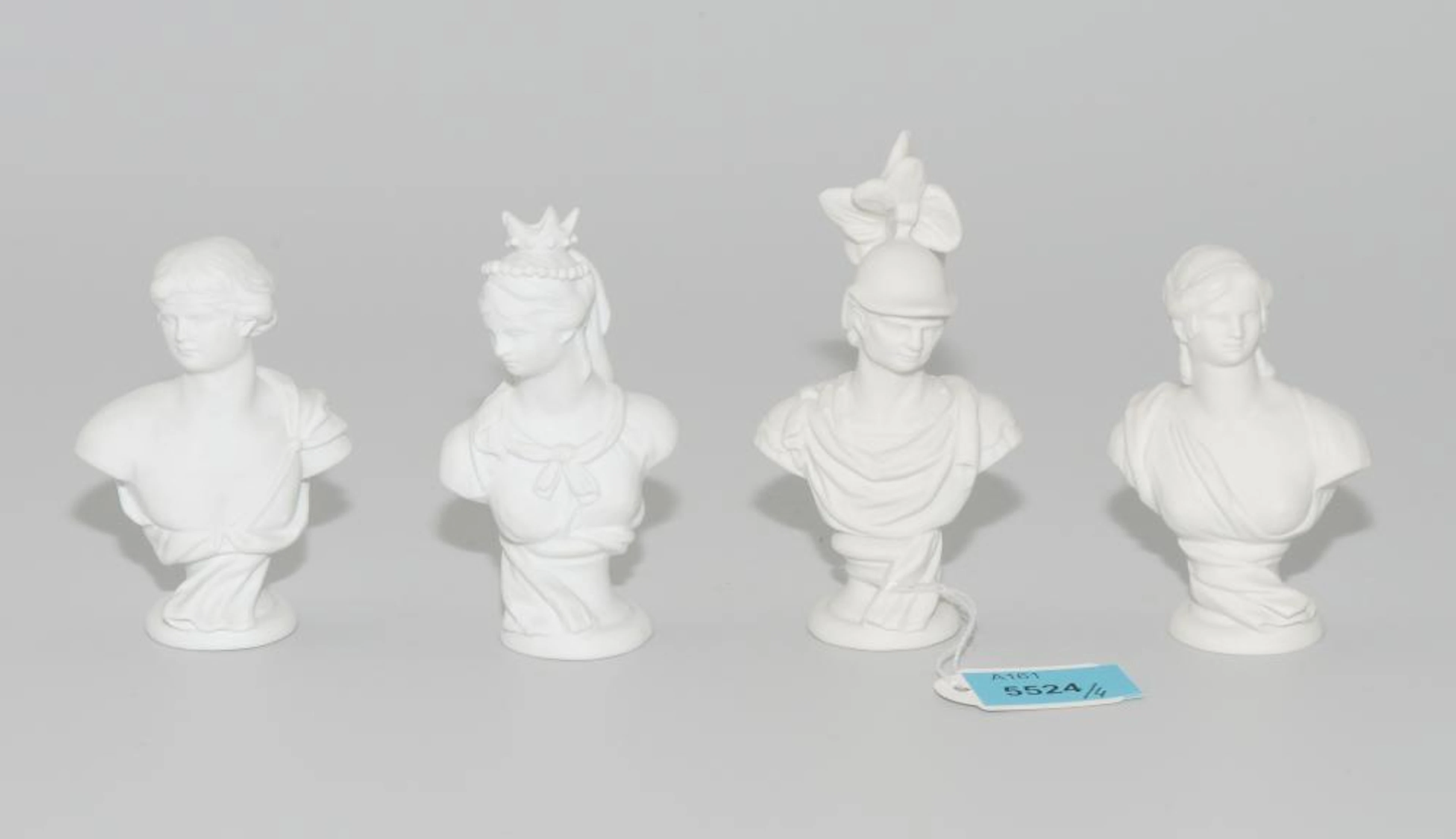 MEISSEN, 4 KLEINE BÜSTE