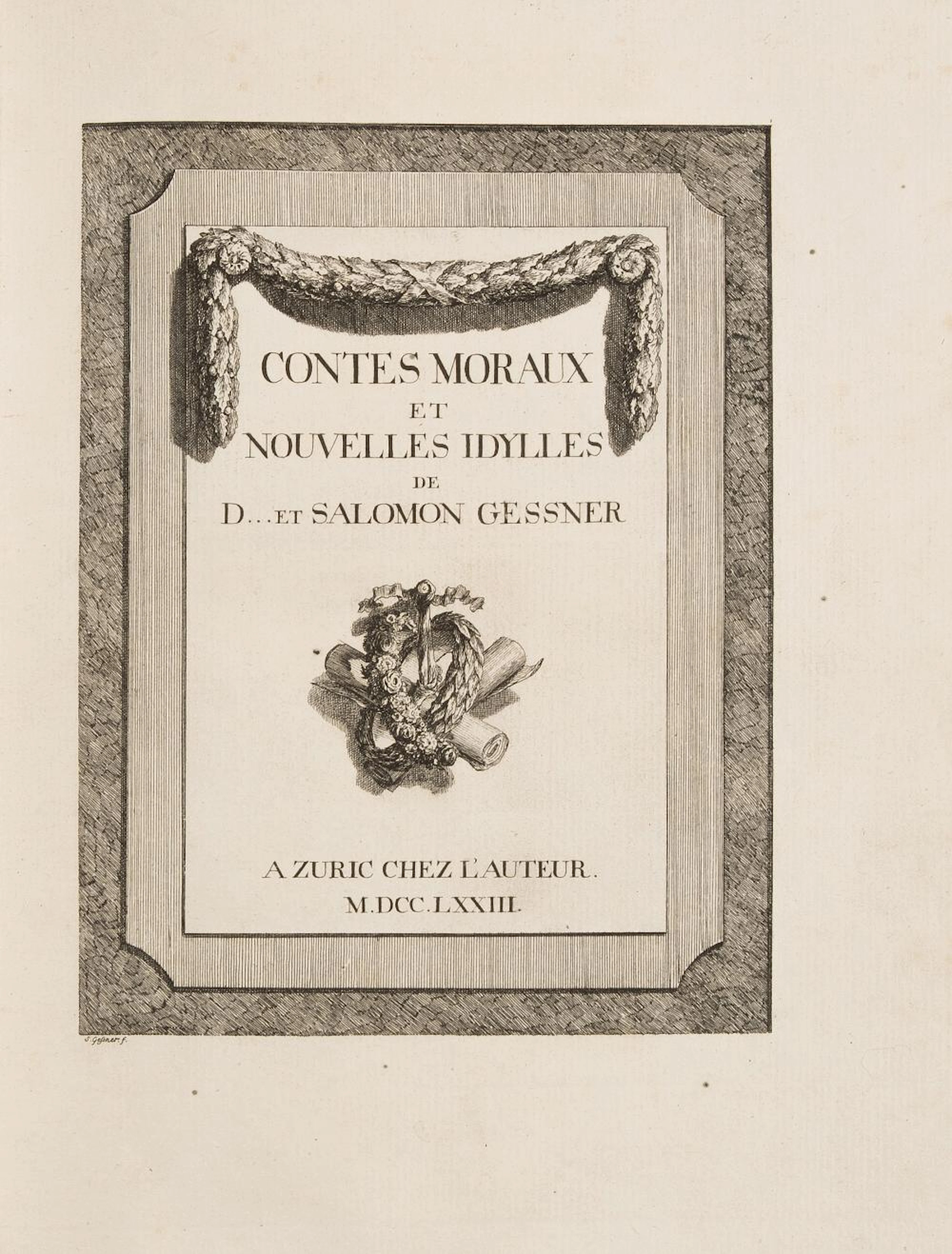 DIDEROT, DENIS UND GESSNER, SALOMON.