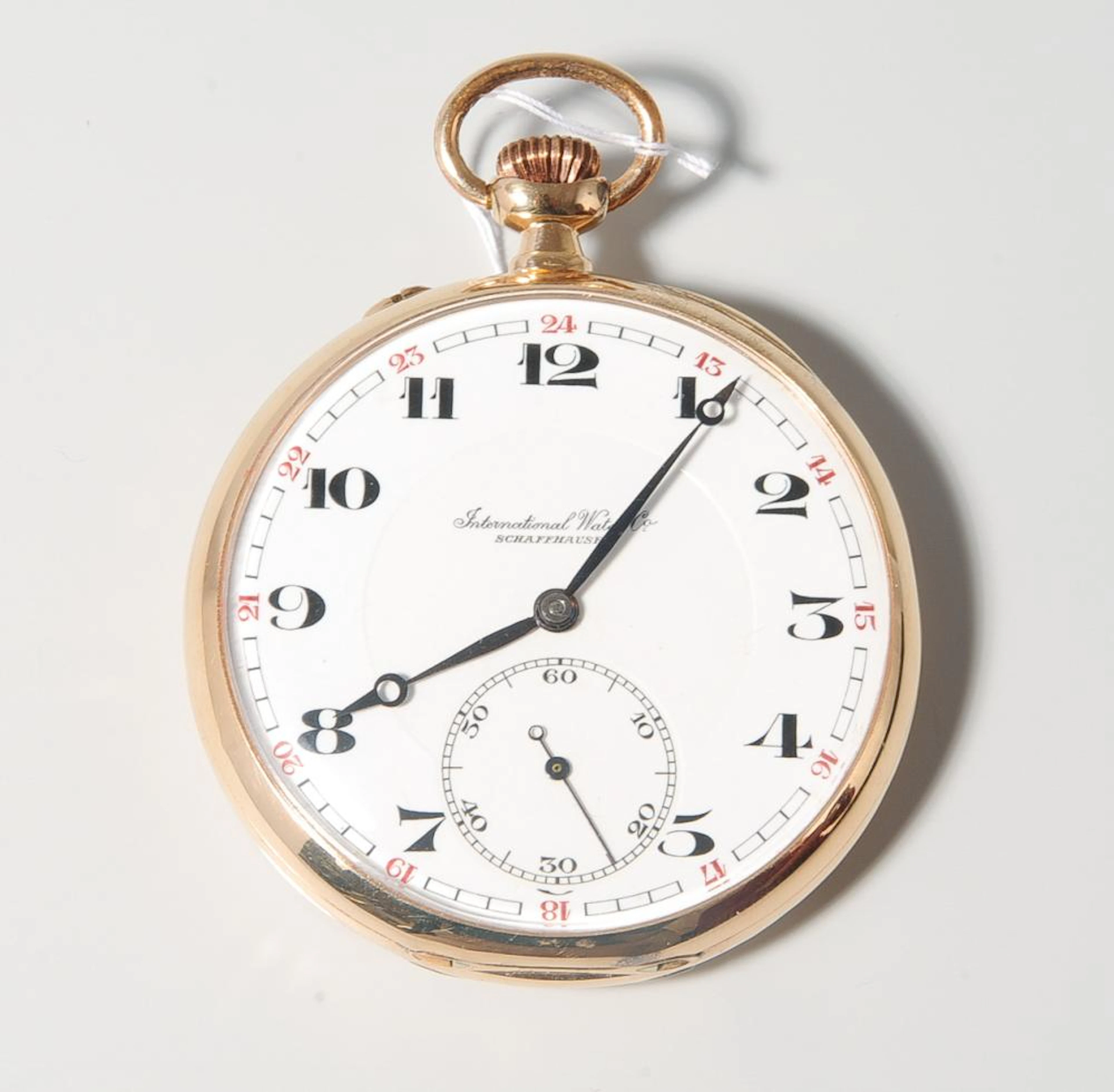 IWC GOLD-TASCHENUHR, UM 1920