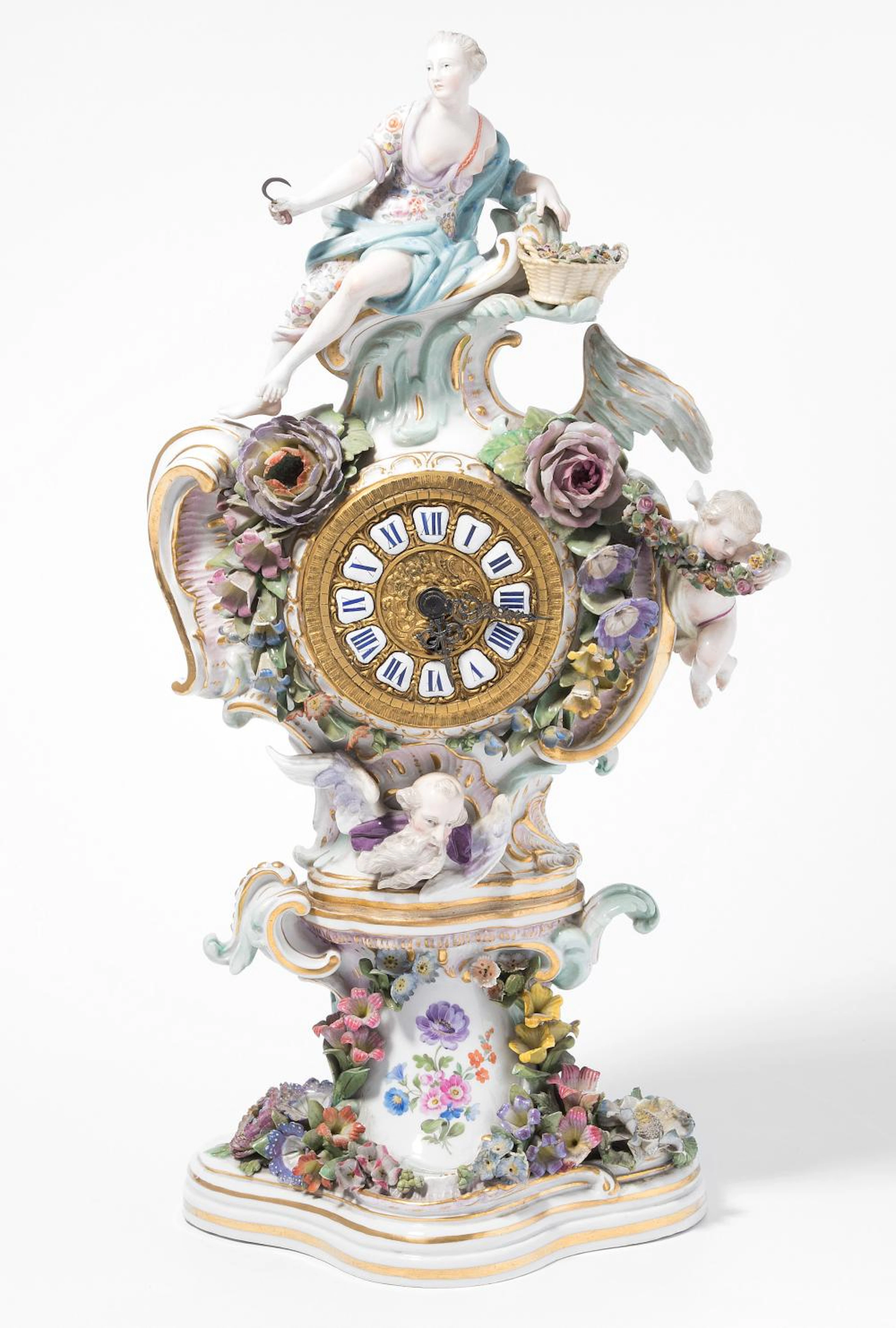MEISSEN, PENDULE «FLORA»
