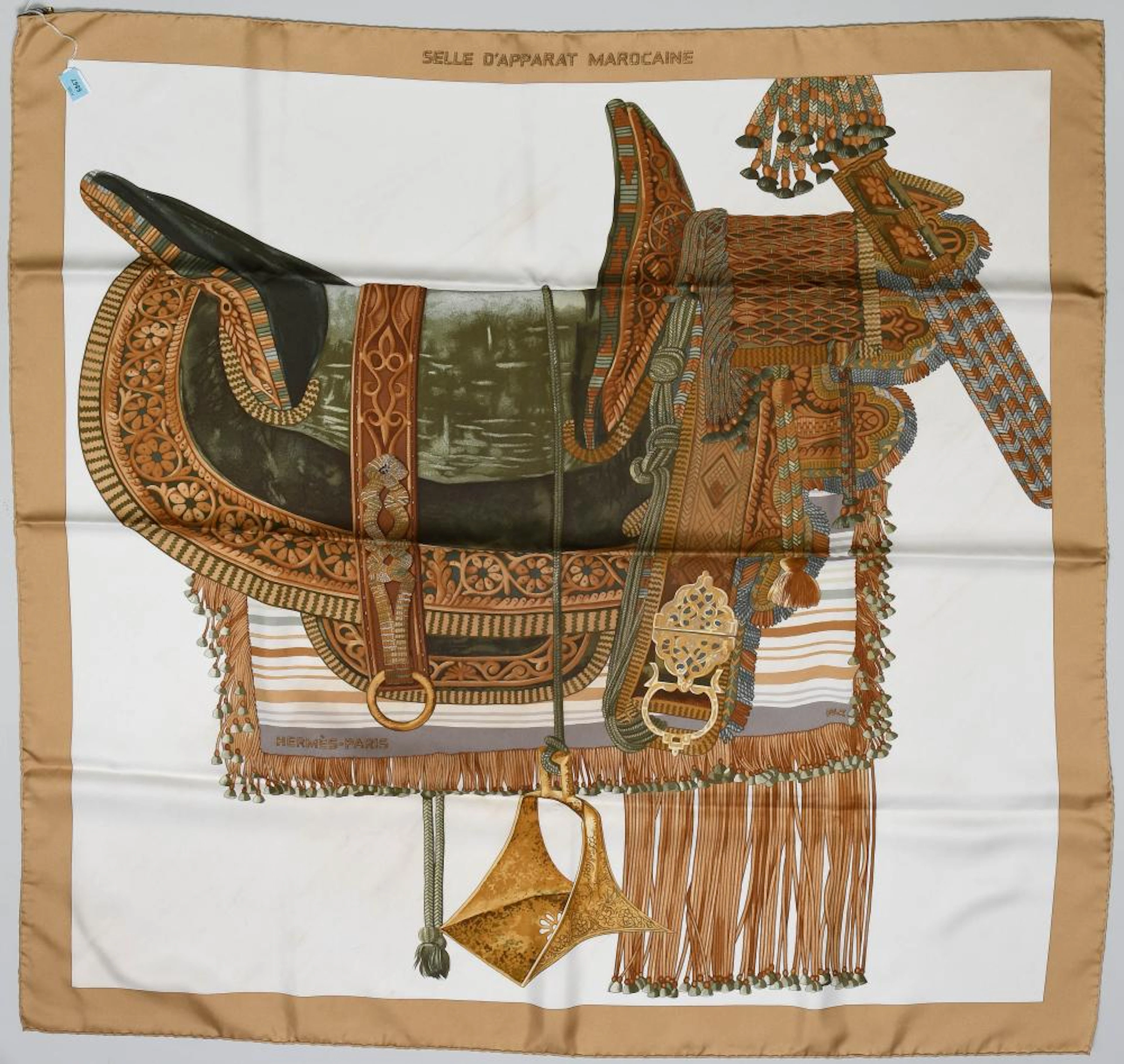 HERMÈS, FOULARD "SELLE D'APPARAT MAROCAINE"