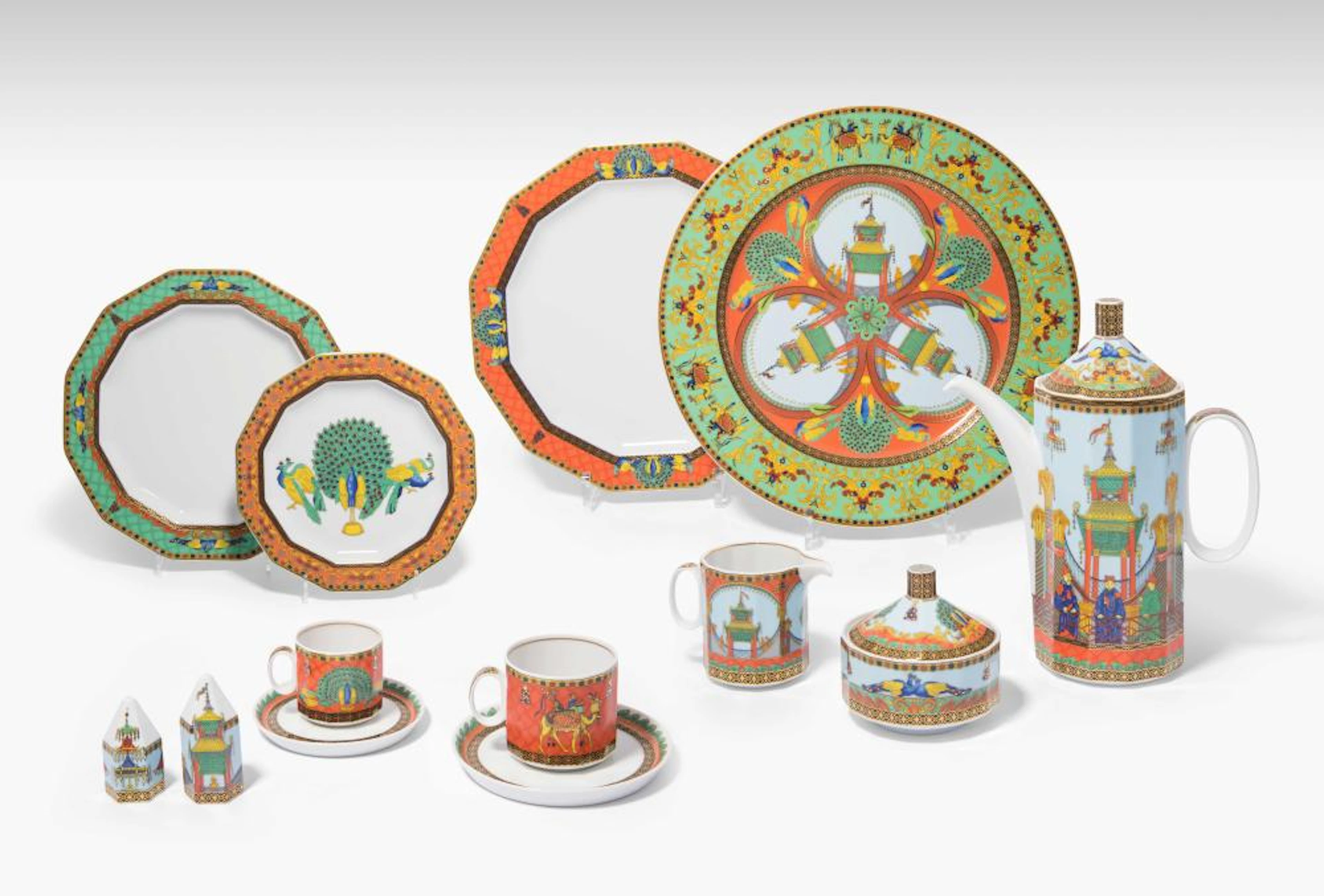VERSACE, TAFEL- UND KAFFEESERVICE "LE VOYAGE DE MARCO POLO"