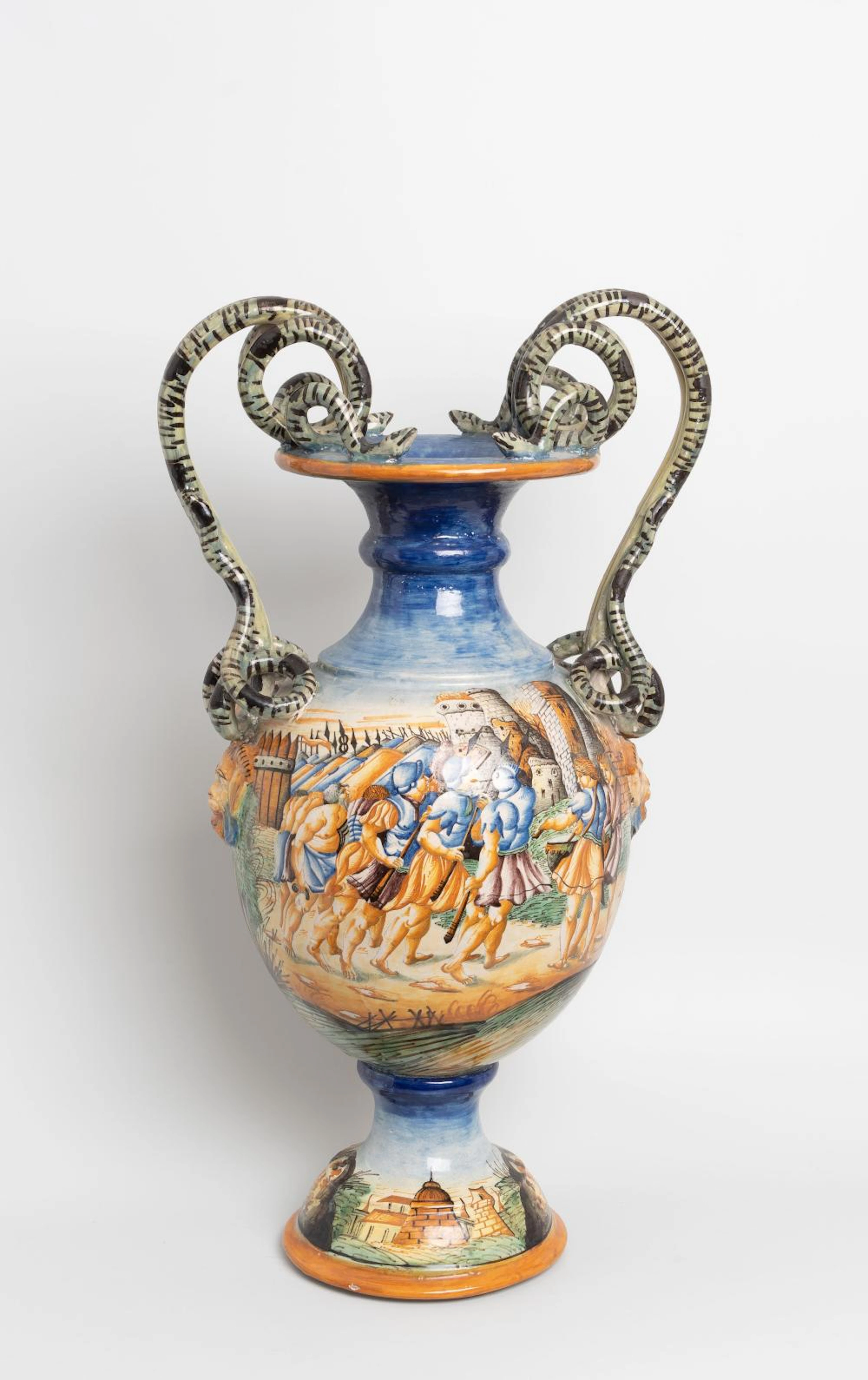 ITALIEN, SCHLANGENHENKELVASE