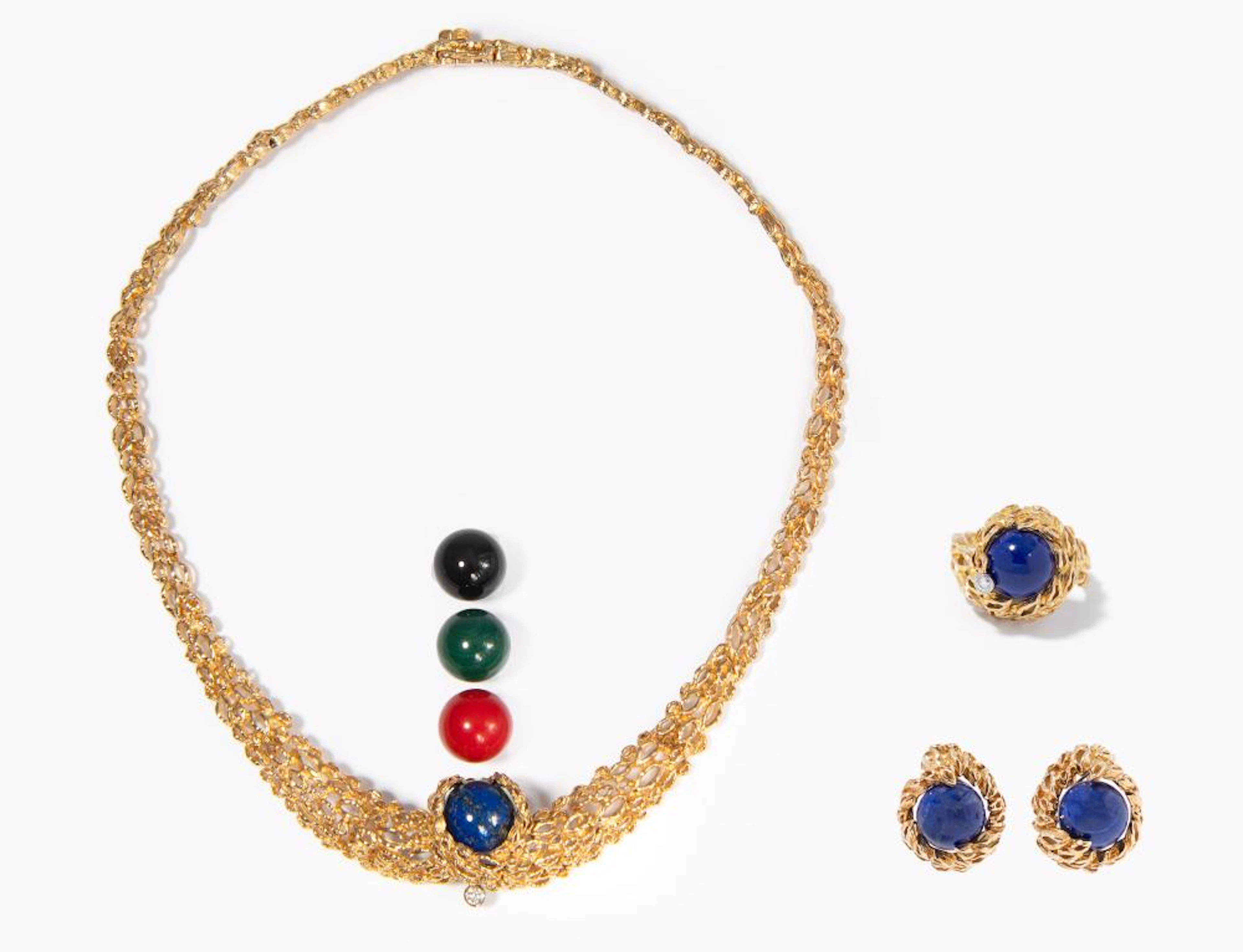 GILBERT ALBERT GOLD-DIAMANT-PARURE