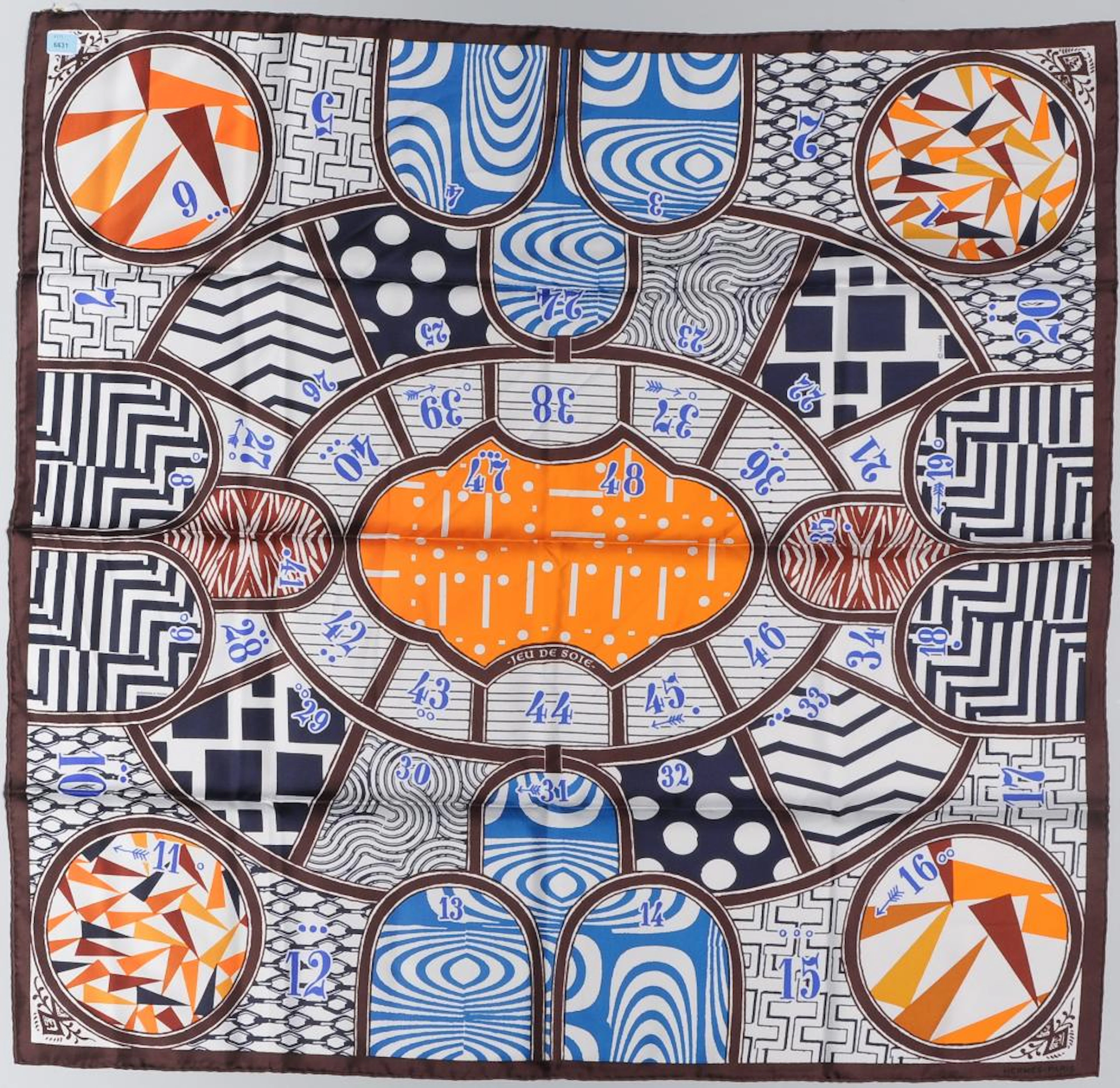 HERMÈS, FOULARD "JEU DE SOIE"