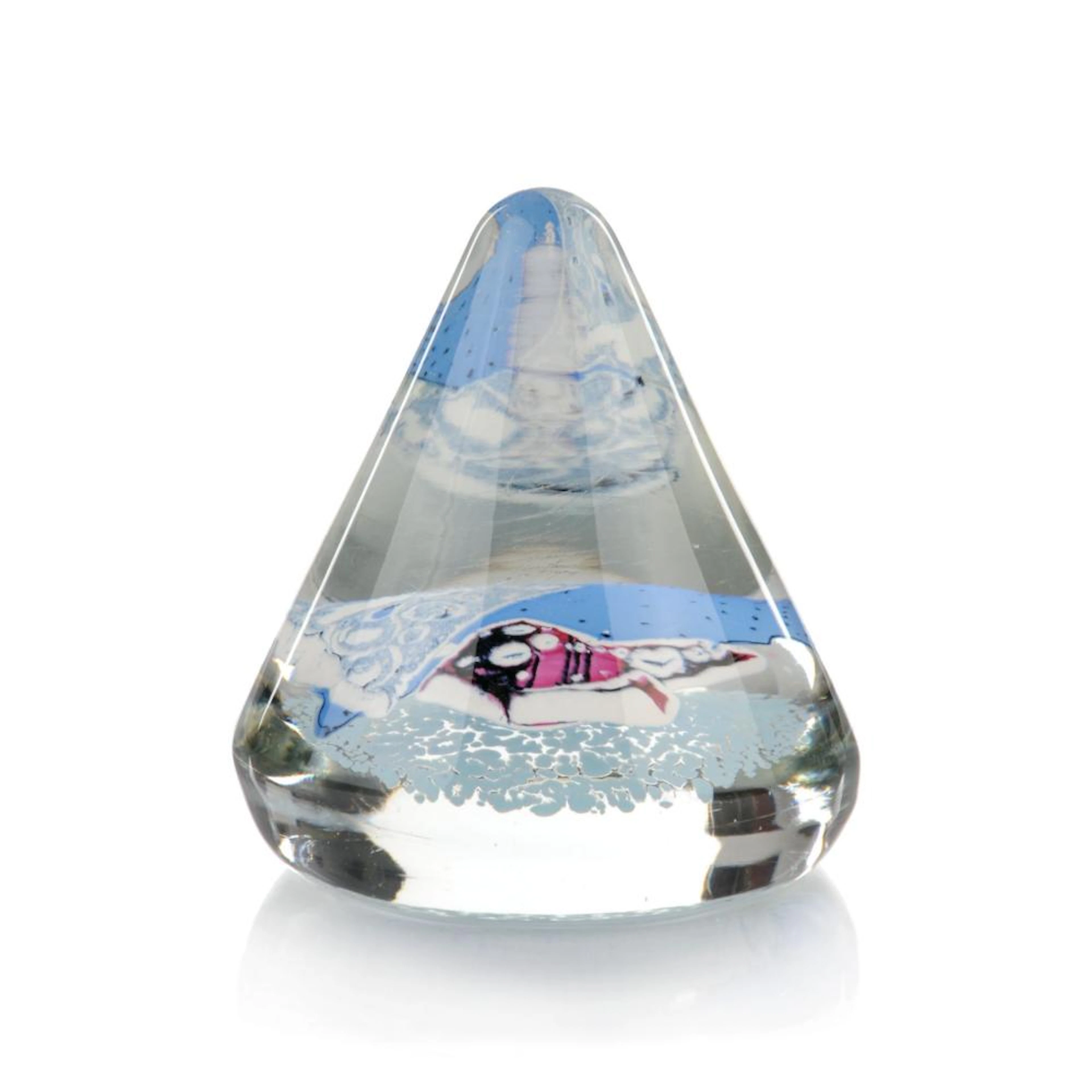 Konisches Paperweight. Susanne Precht, Lauscha. 1986.