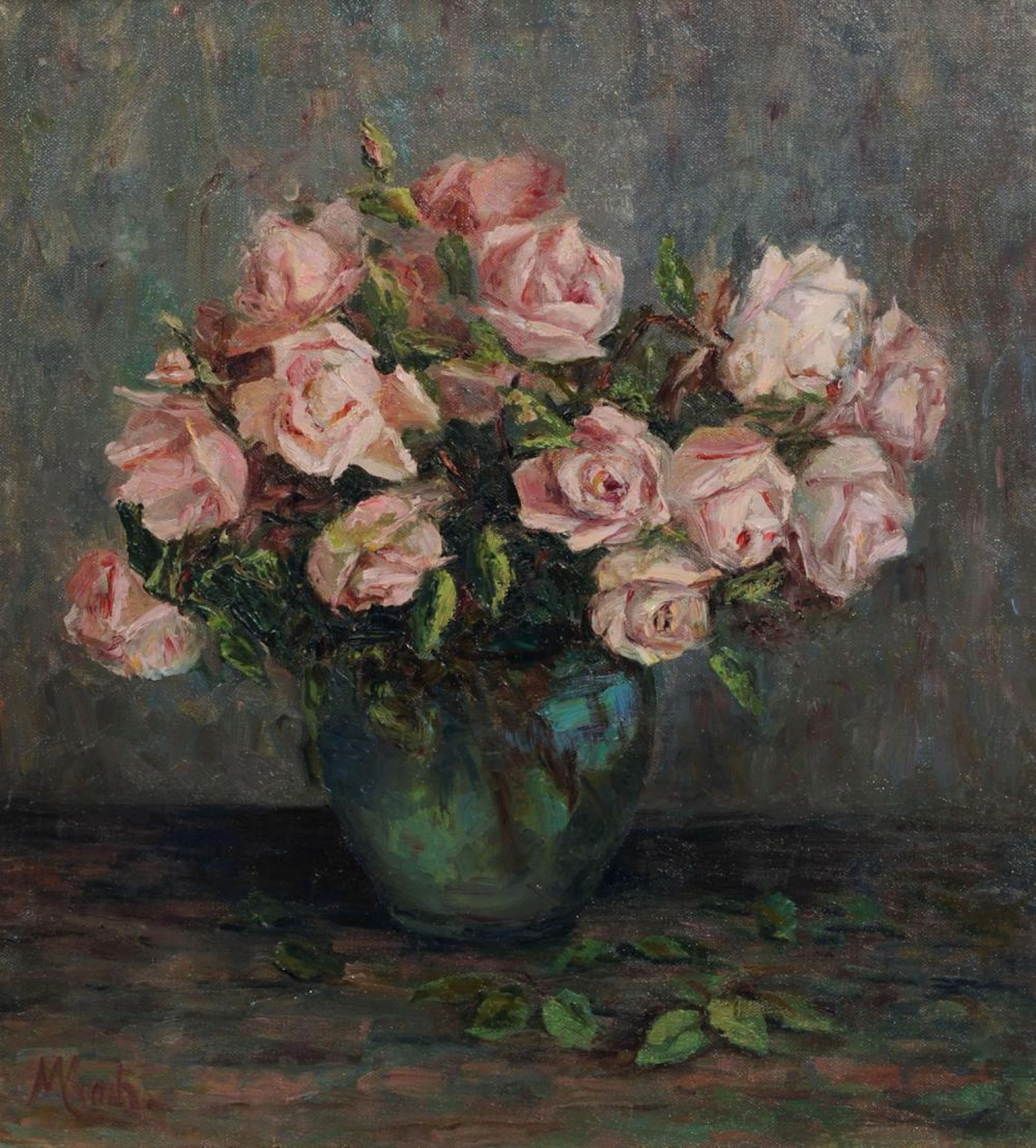 Michel Koch, Stillleben mit Rosen. Wohl Early 20th cent.