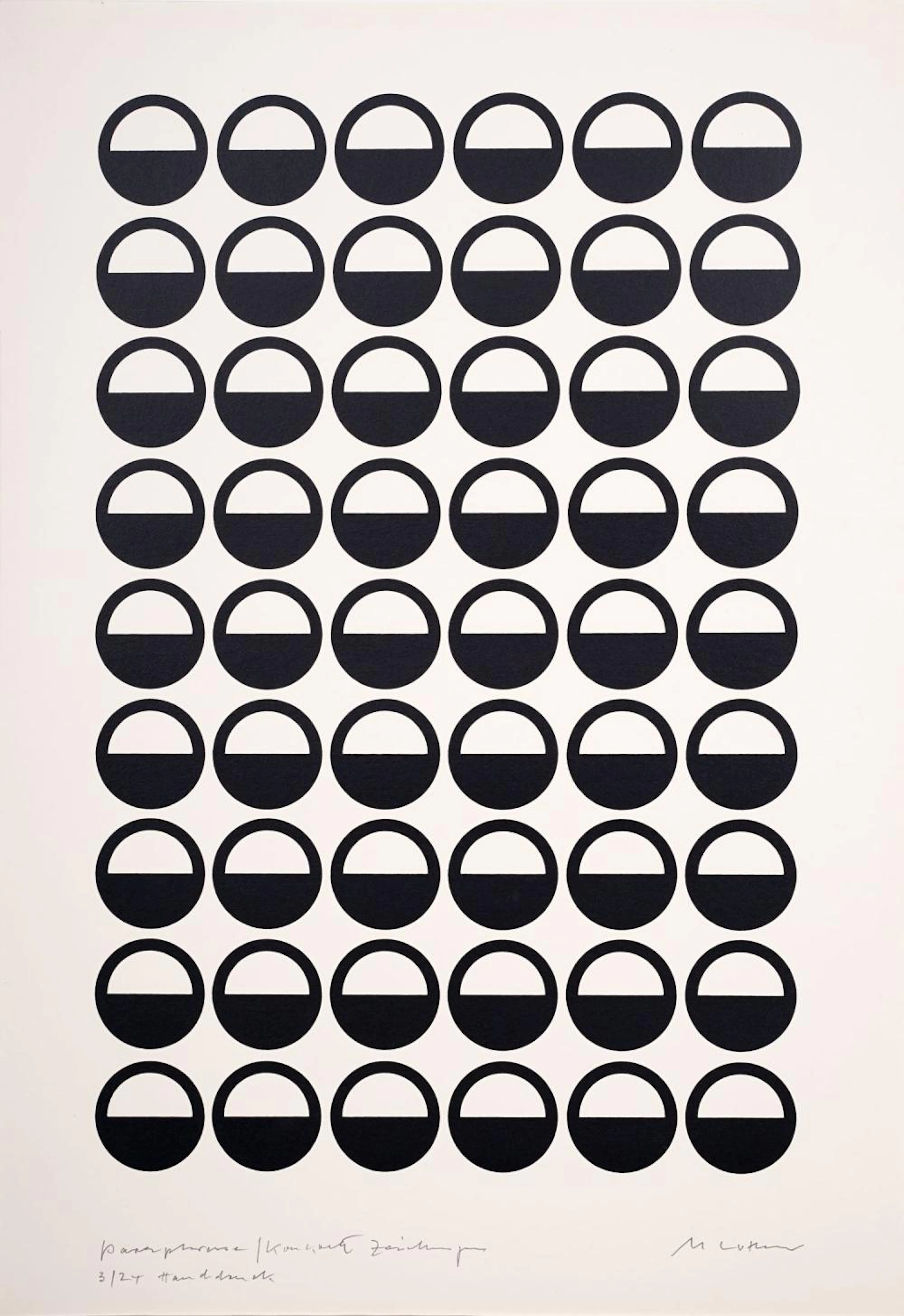 Manfred Luther "Paraphrase (Konkrete Zeichnungen)". 1980''s.