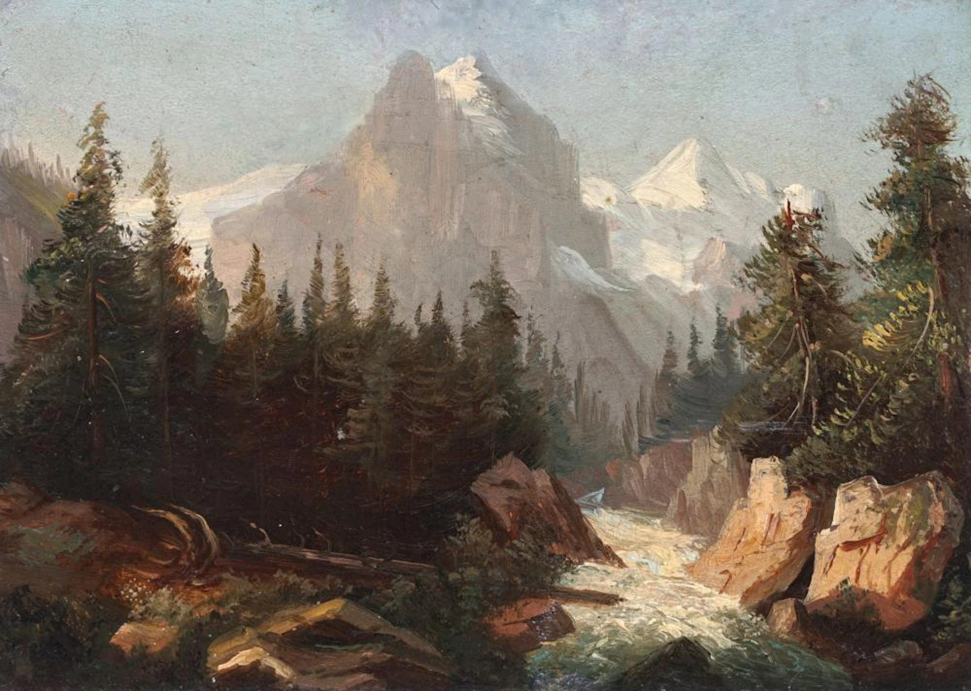 Heinrich Georg Crola (zugeschr.) "Nebelhorn" (Allgäuer Alpen). 19th cent.