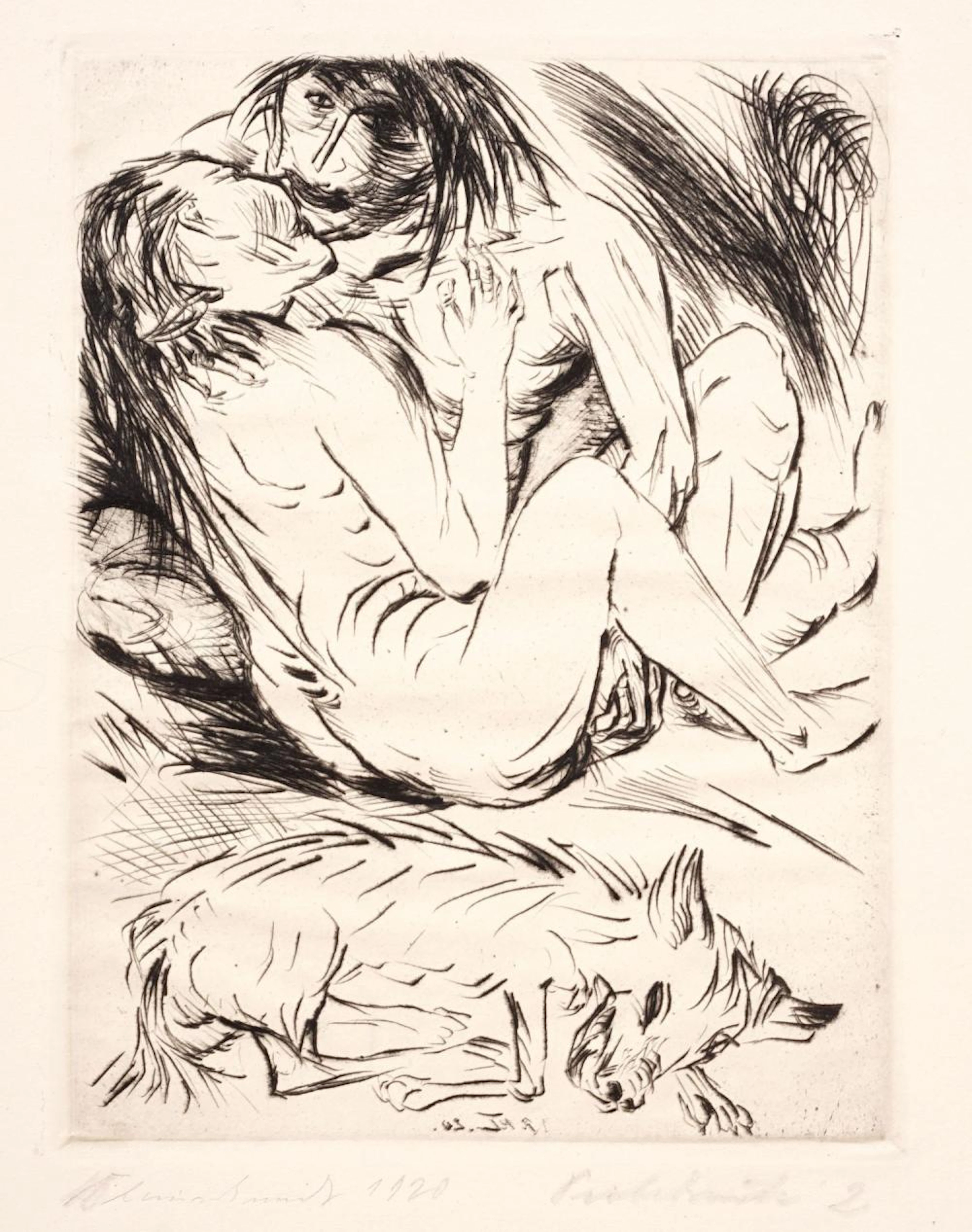 Paul Kleinschmidt, Liebendes Paar. 1920.