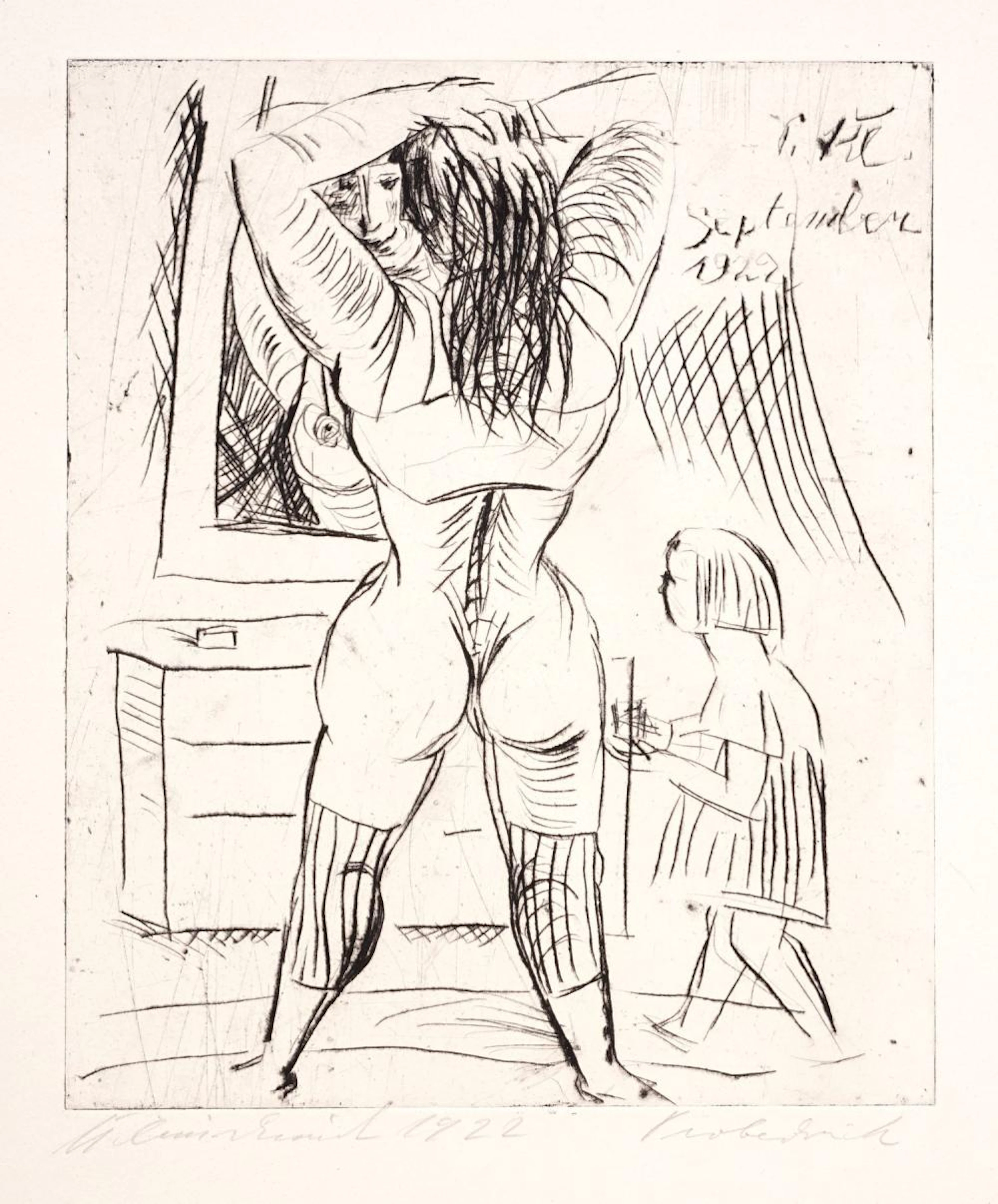 Paul Kleinschmidt, Am Spiegel. 1922.