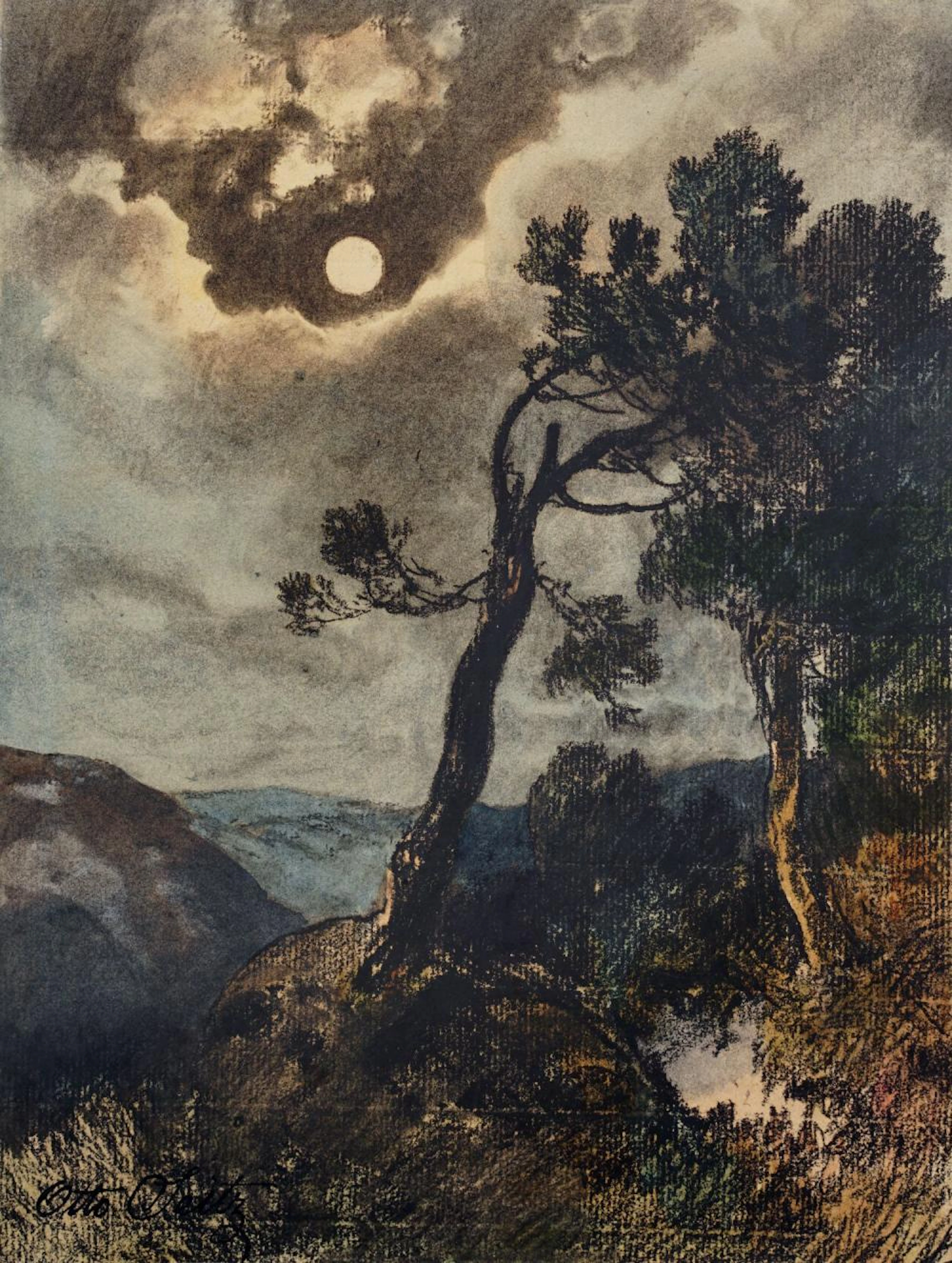 Otto Seitz, Mondlandschaft. Um 1900.