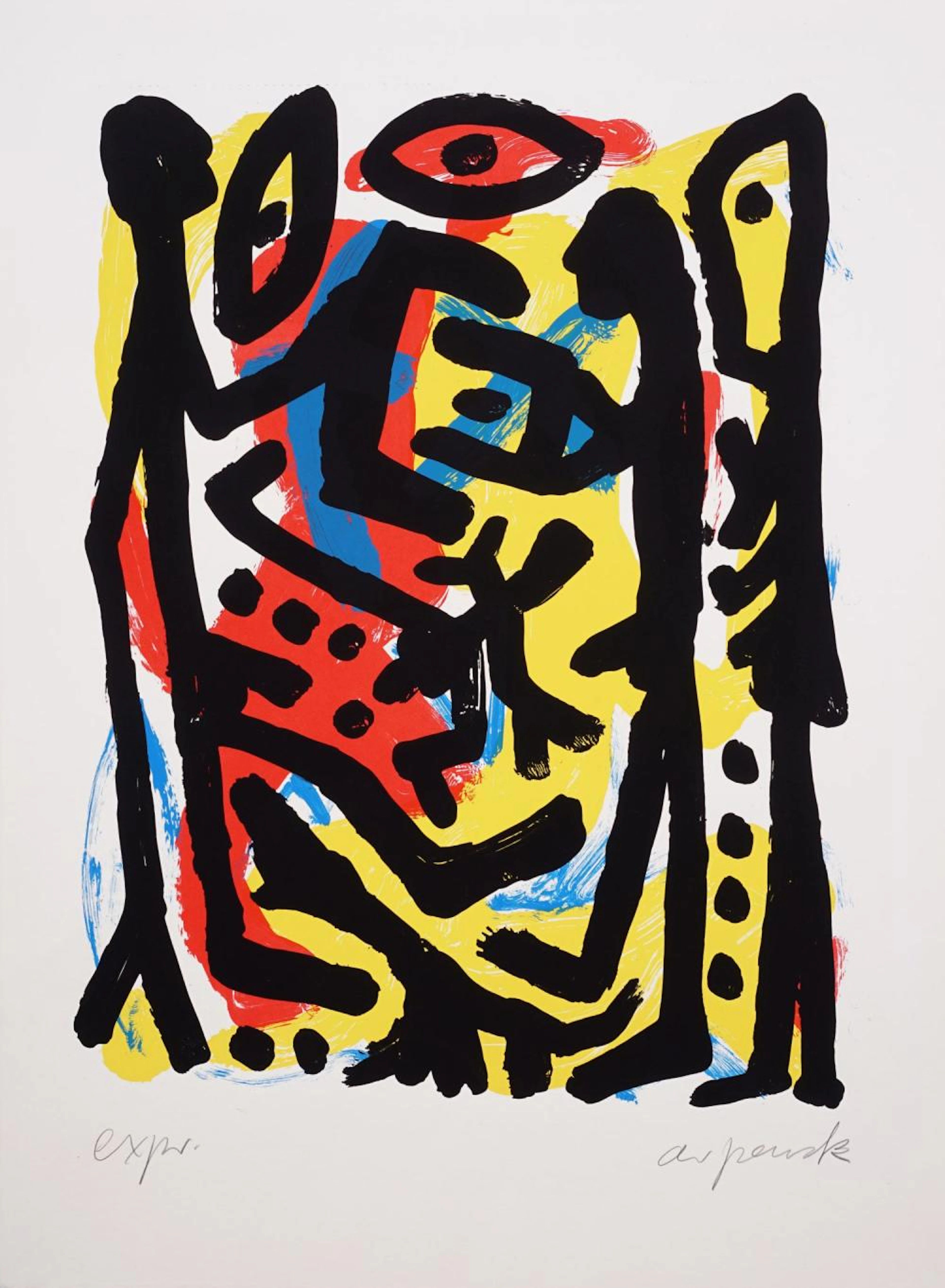A.R. Penck "Auseinandersetzung". 1992.