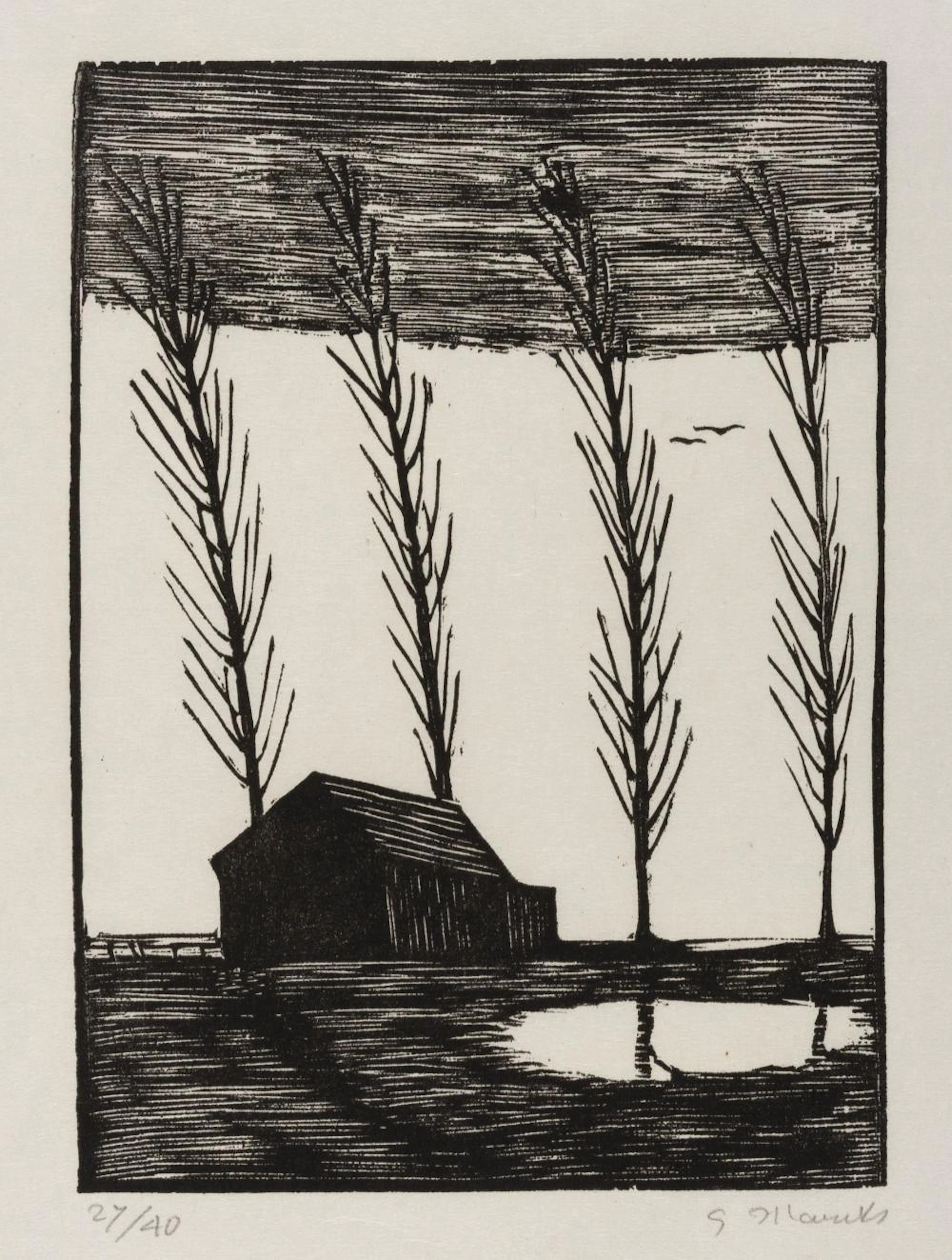 Gerhard Marcks "Moorkate" / "Alter Mann mit Stock". 1962/ 1977.