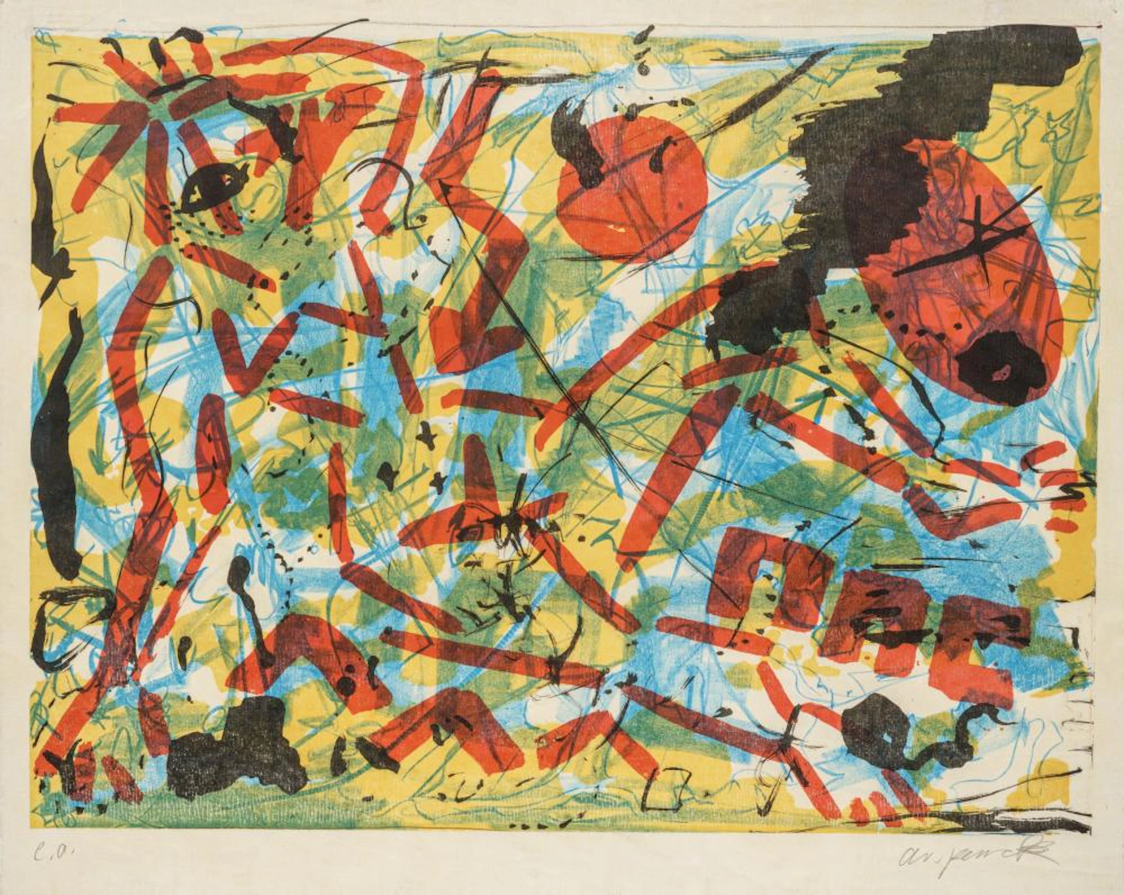 A.R. Penck, Ohne Titel. Wohl 1980.