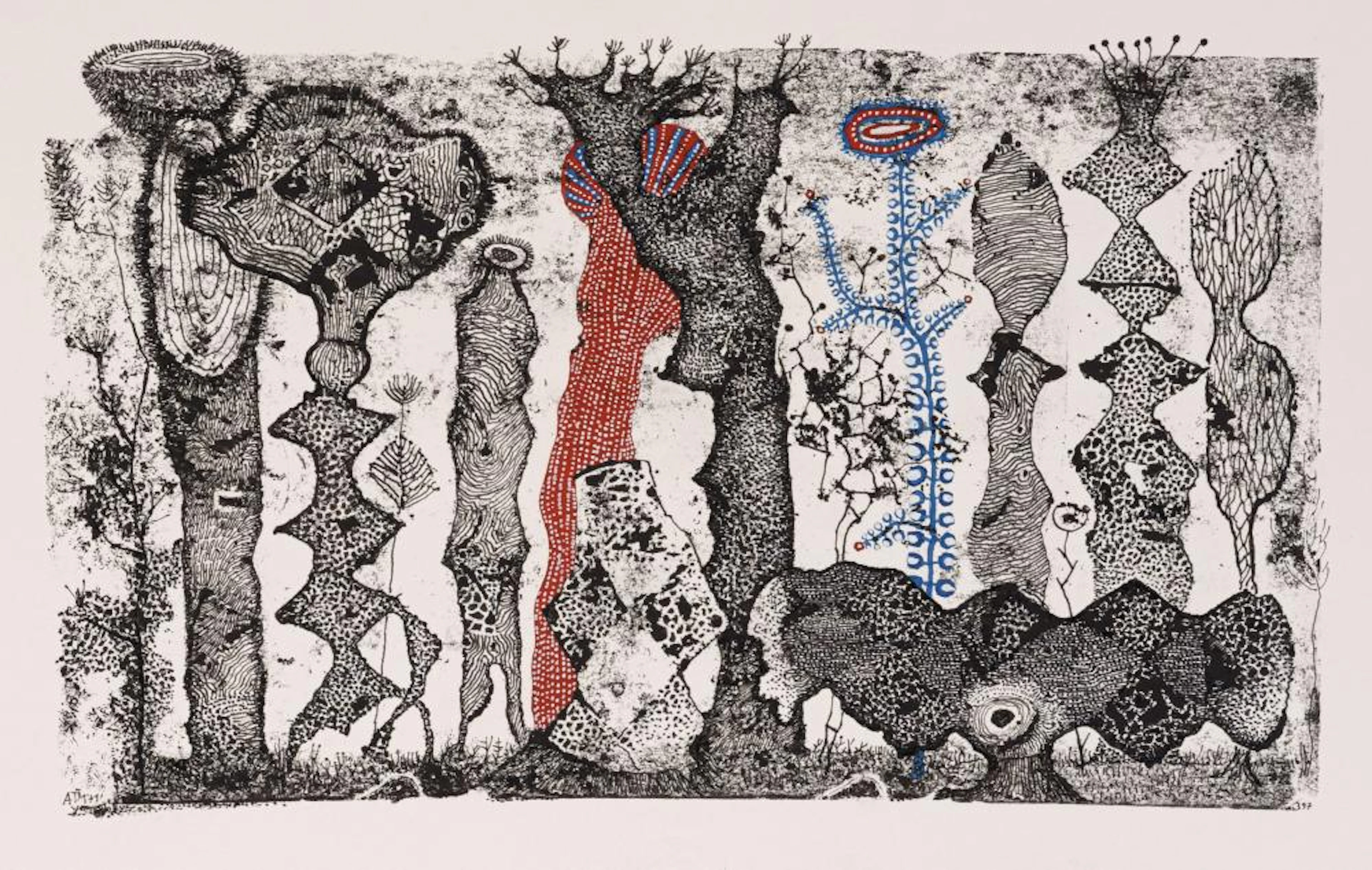 Alfred Traugott Mörstedt "Kosmische Vegetation". 1971.