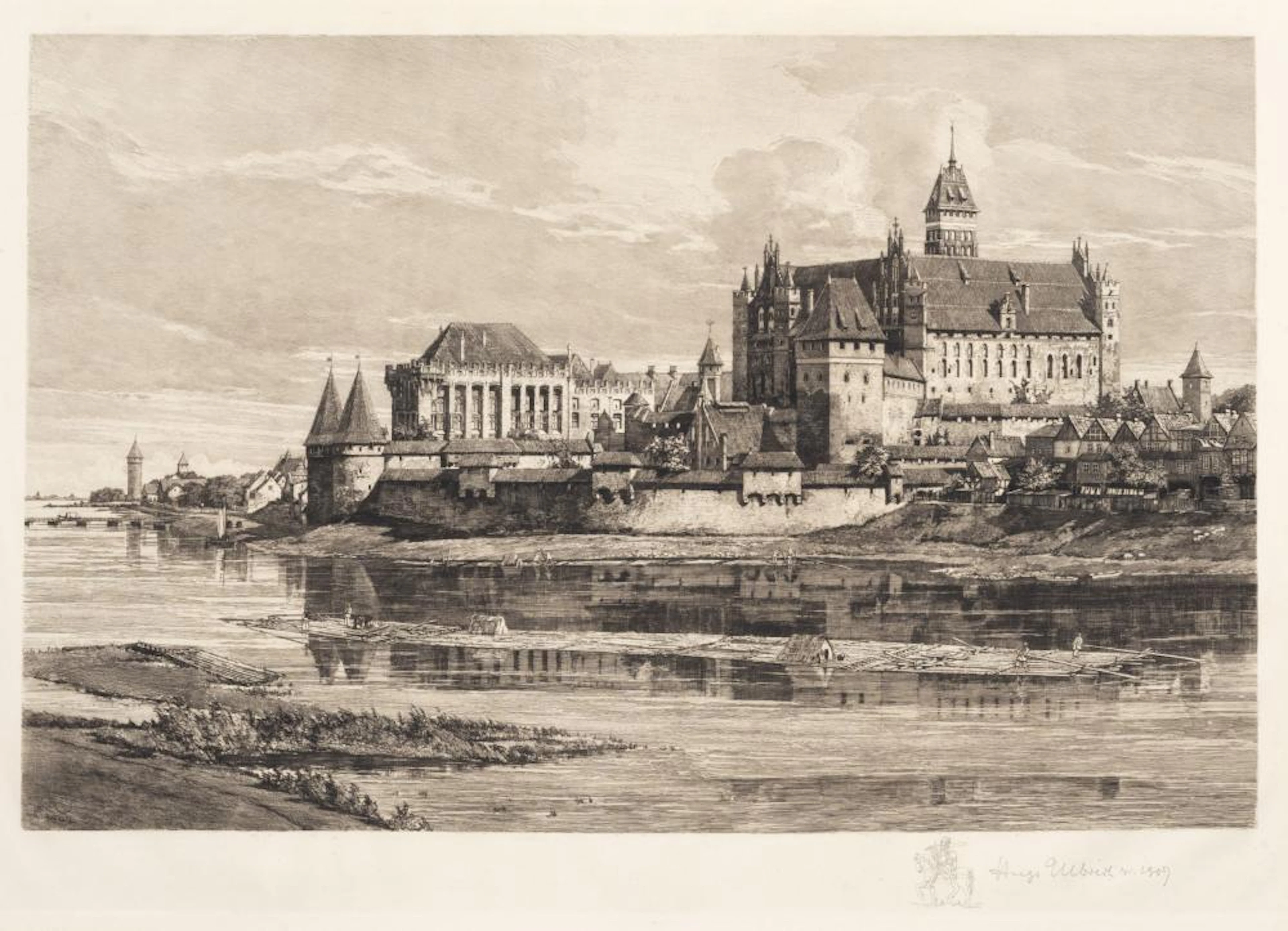 Hugo Ulbrich "Die Marienburg" (Danzig). 1907.