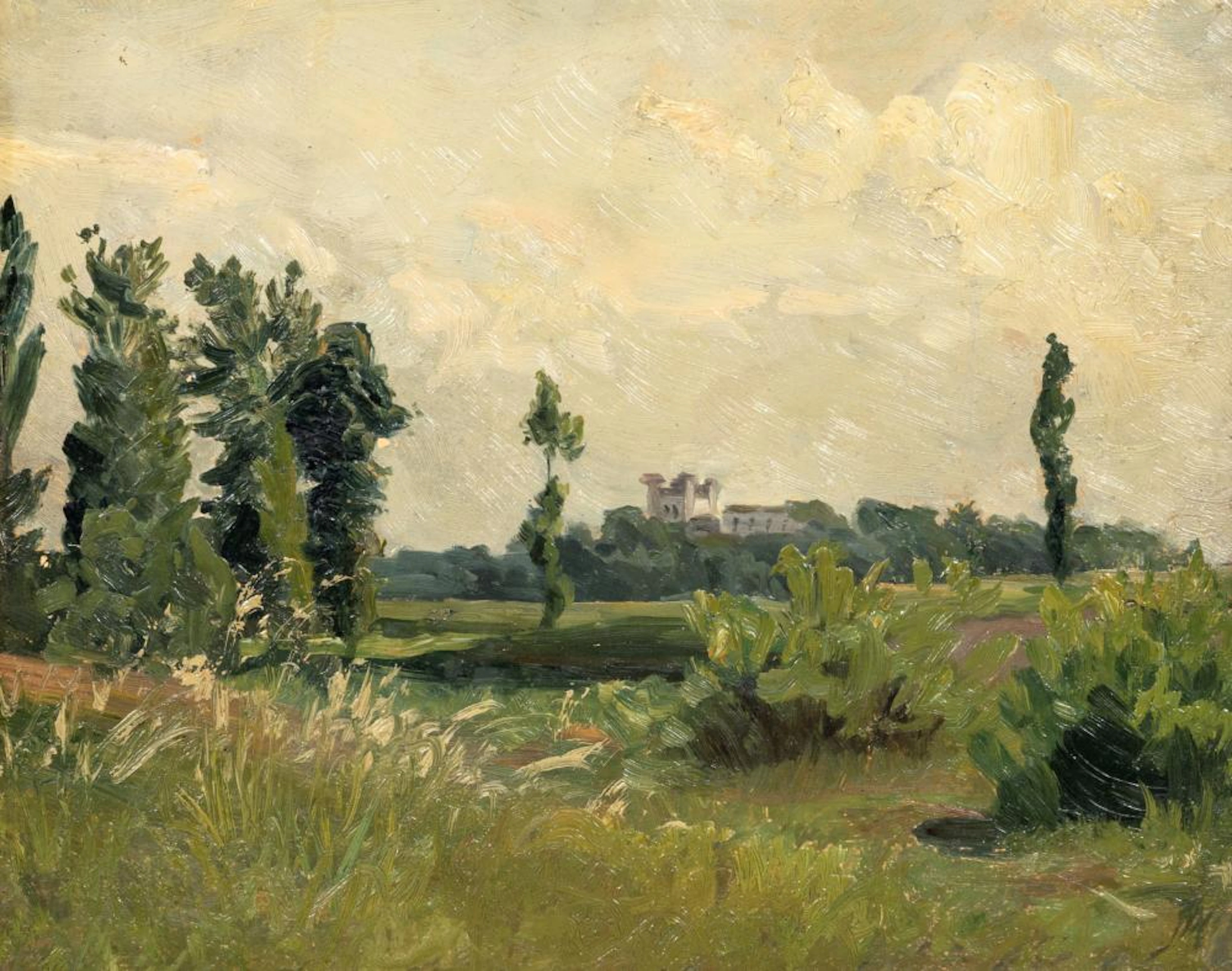 Otto Serner (zugeschr.), Motiv bei Sagan (Schlesien). Wohl um 1920.