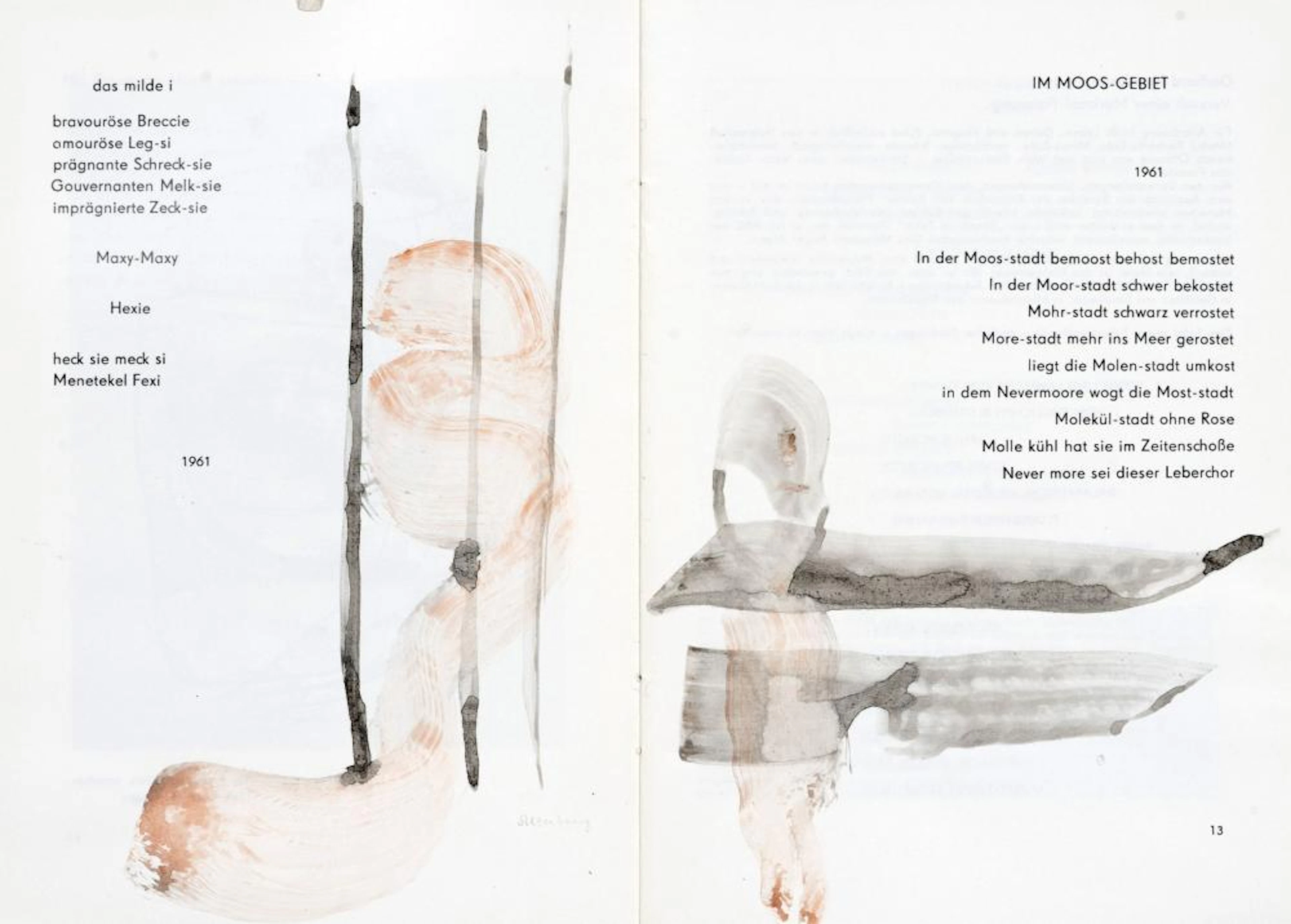 Gerhard Altenbourg "das milde i. IM MOOS-GEBIET". 1981.