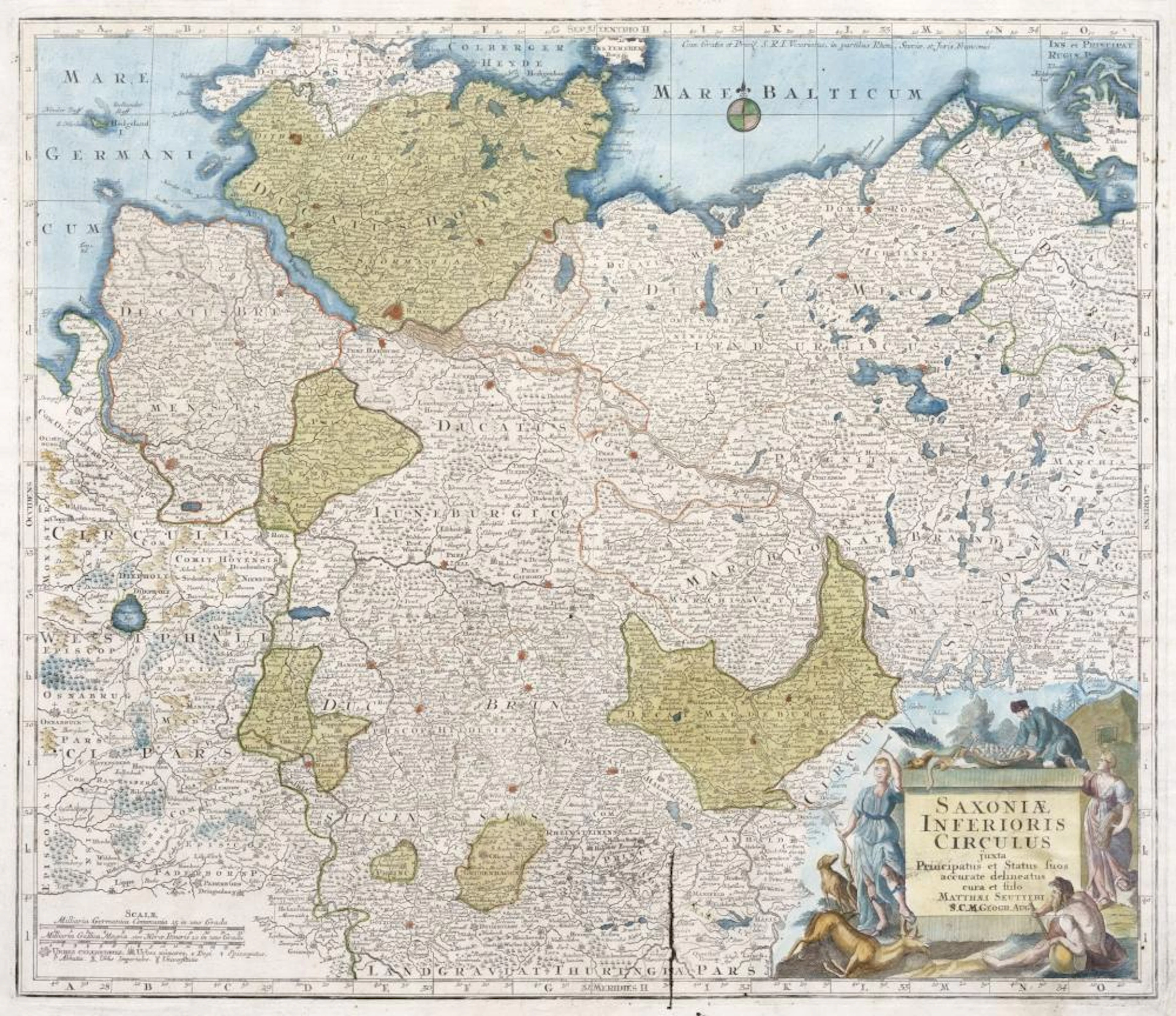 Matthäus Seutter "Saxoniae Inferioris Circules" /...
