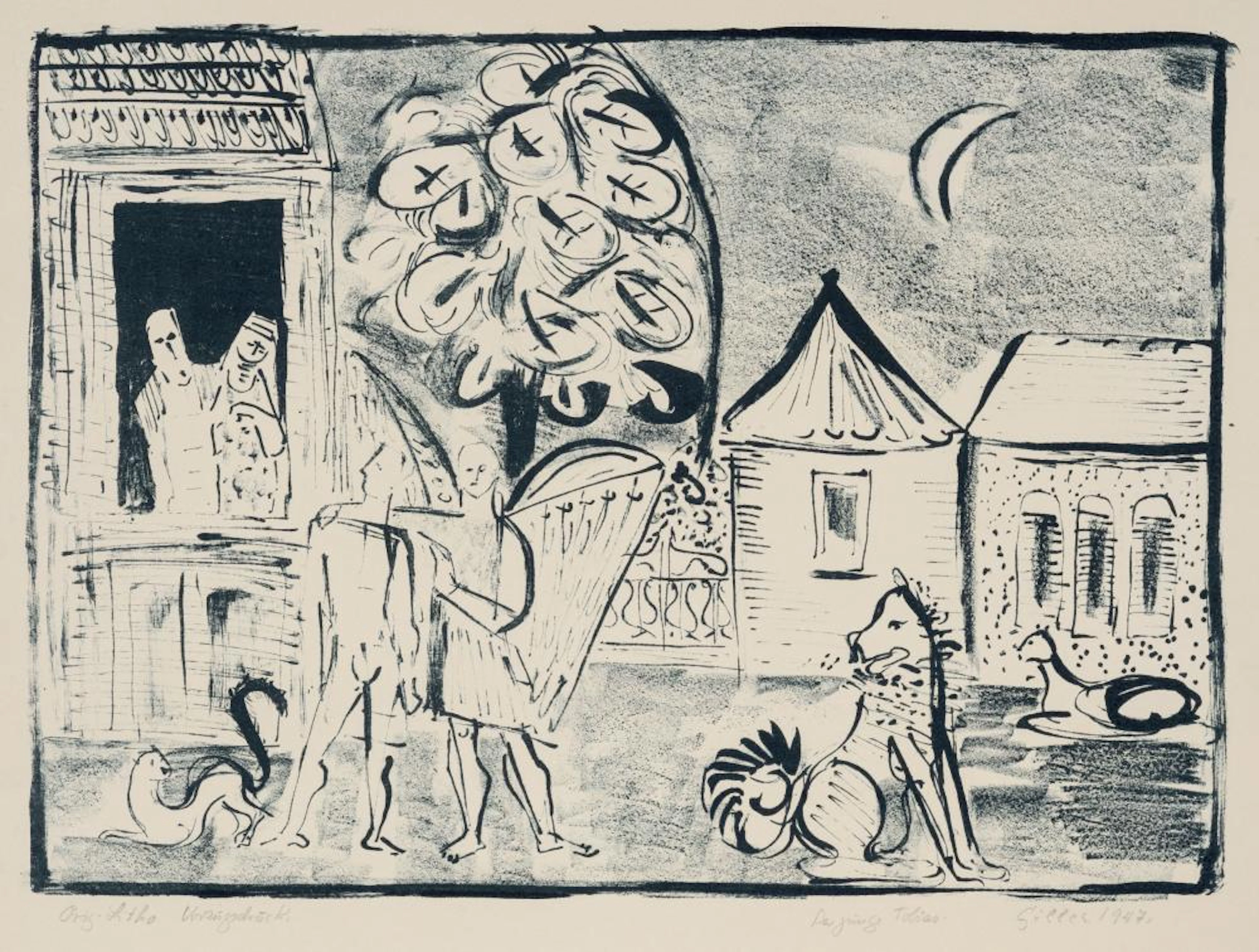 Werner Gilles, Abschied des jungen Tobias. 1947.