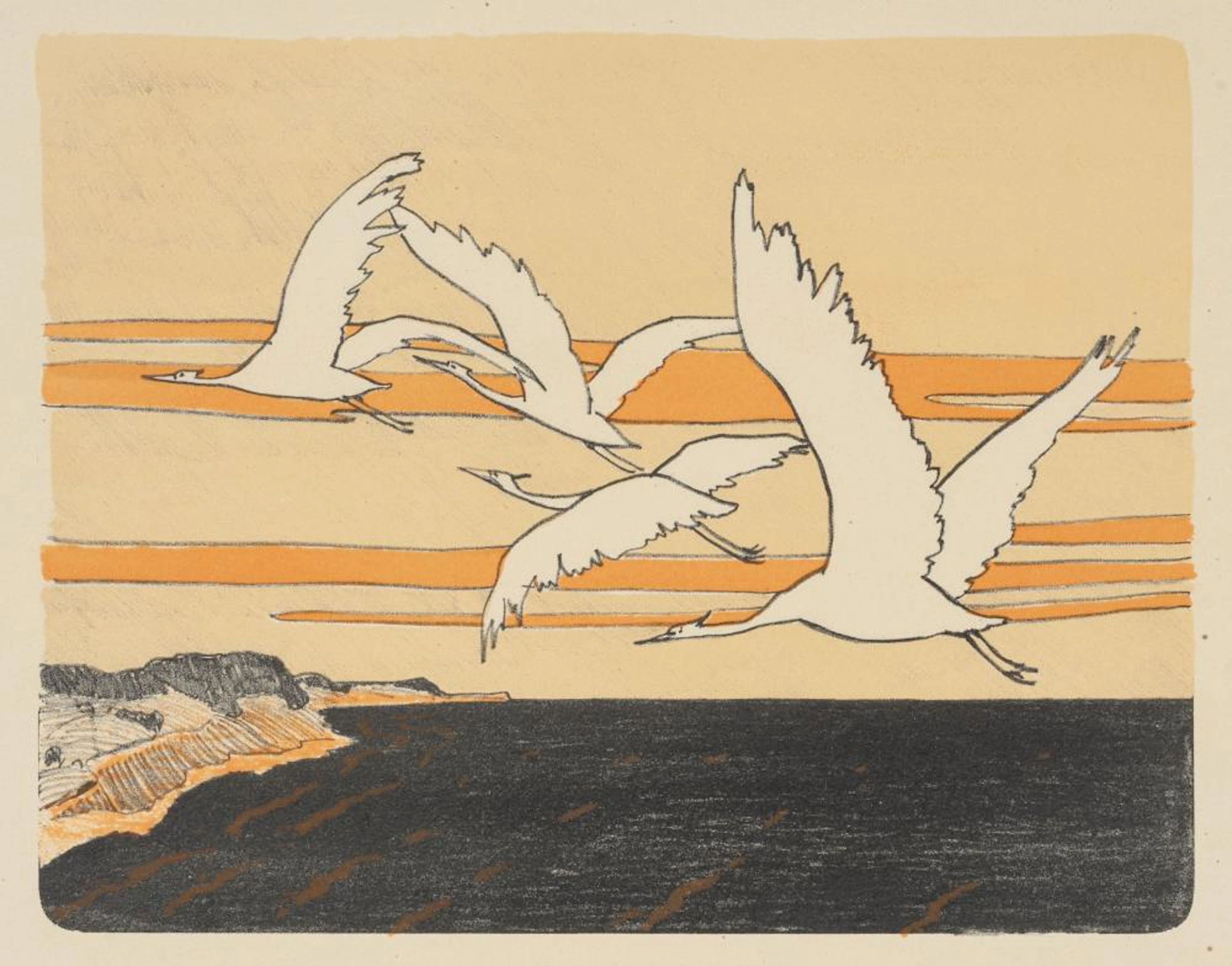 Walter Leistikow "Kraniche". 1898.