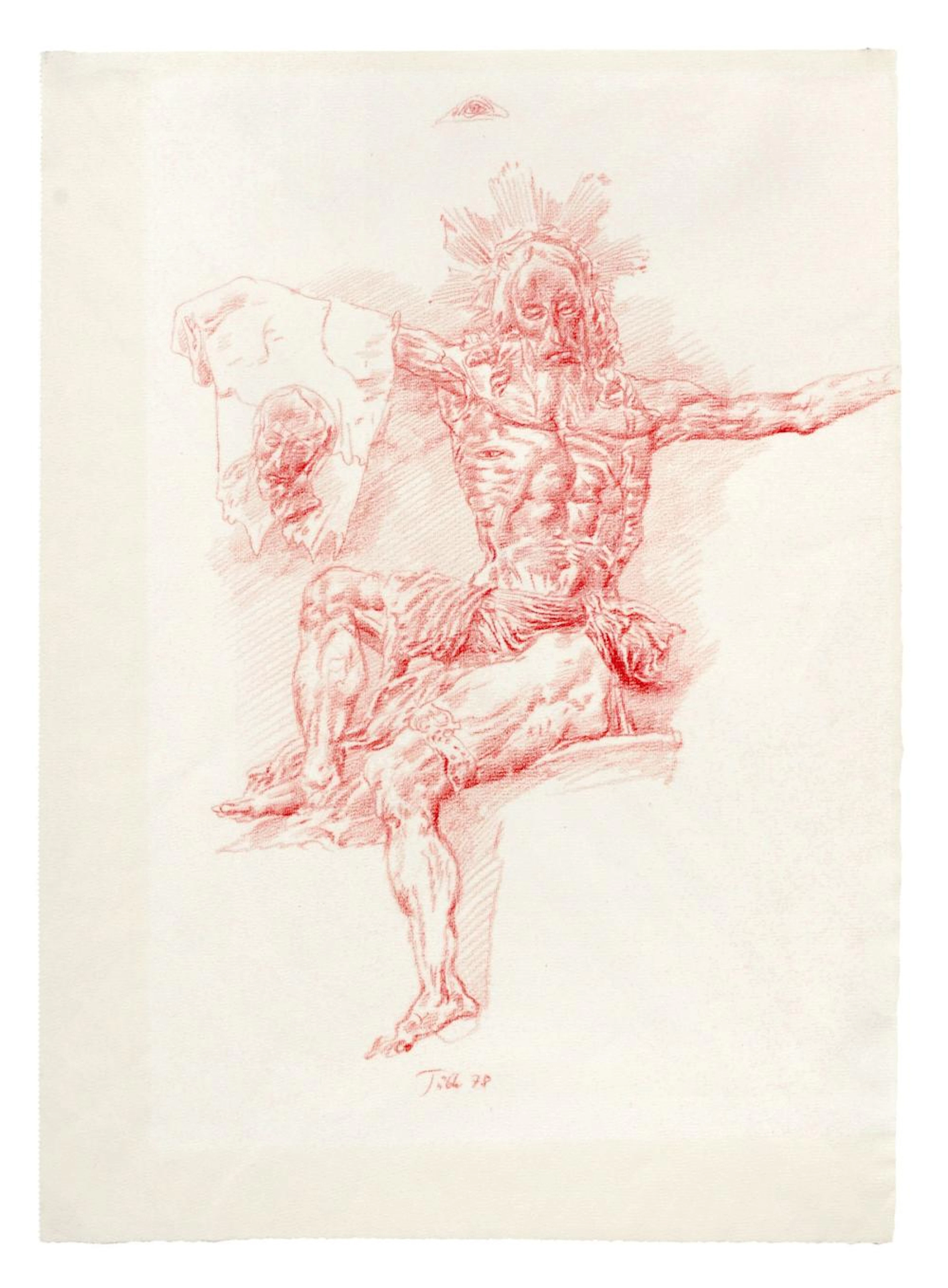 Werner Tübke "Christus mit seinem Schweißtuch". 1978.